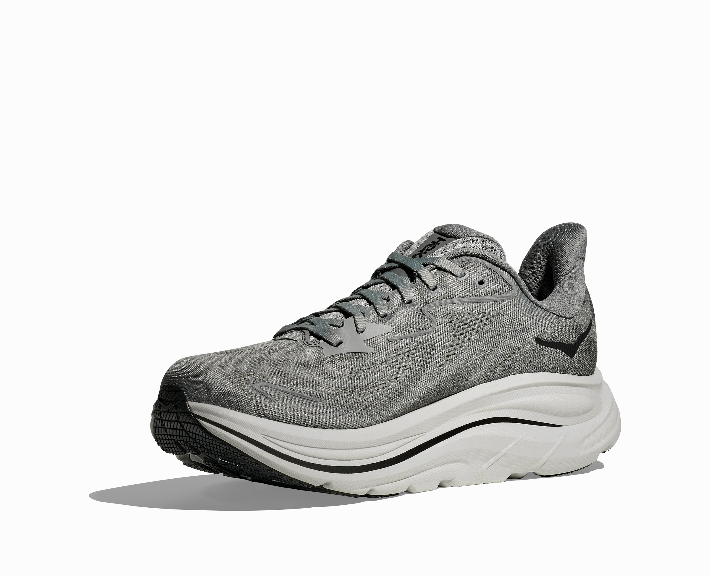 HOKA Men's Clifton 10 - GALACTIC GREY / ASTEROID (Wide) Track And Running Shoes