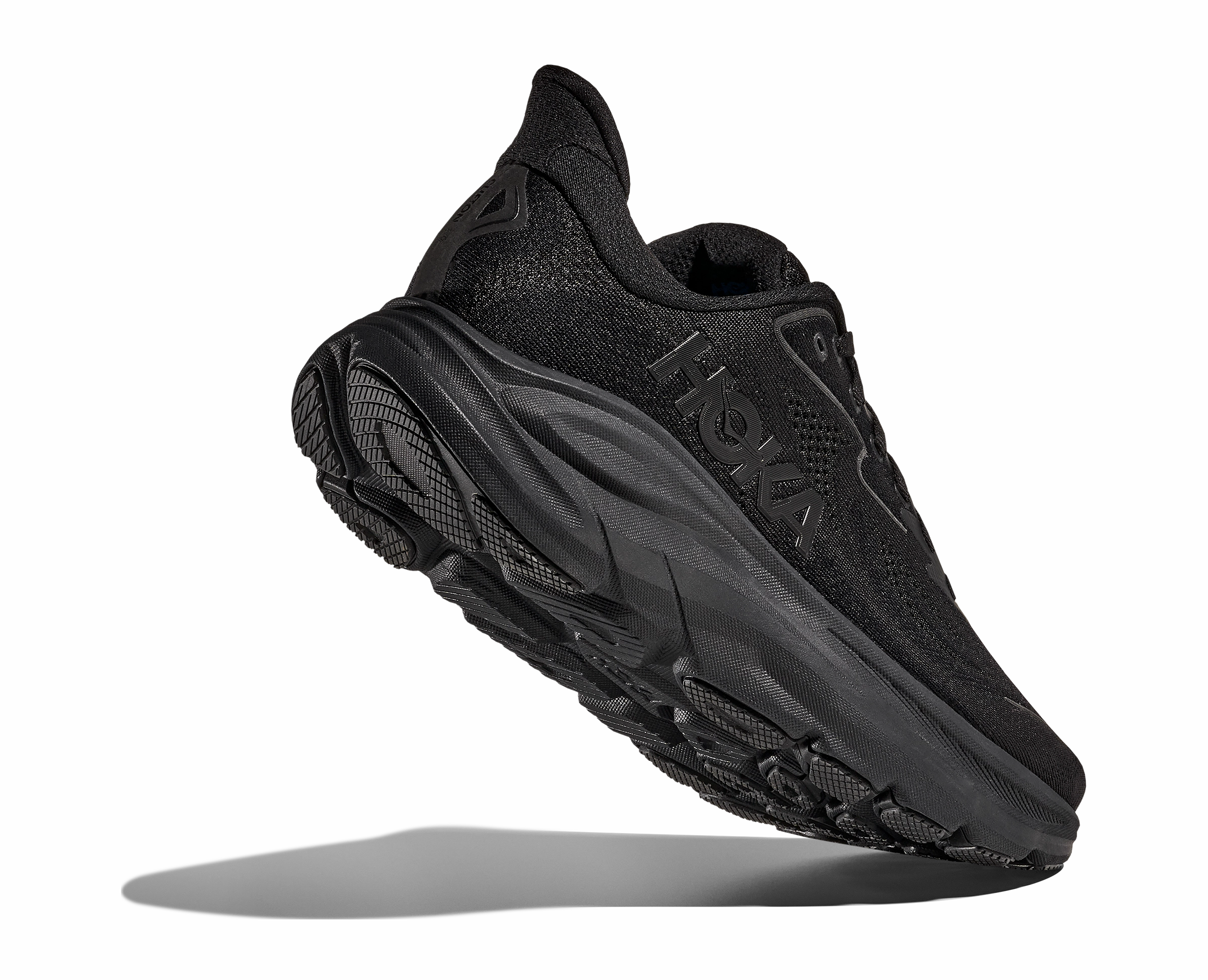 Running Shoe Carbon Plate HOKA Men's Clifton 10 - BLACK / BLACK (Wide)