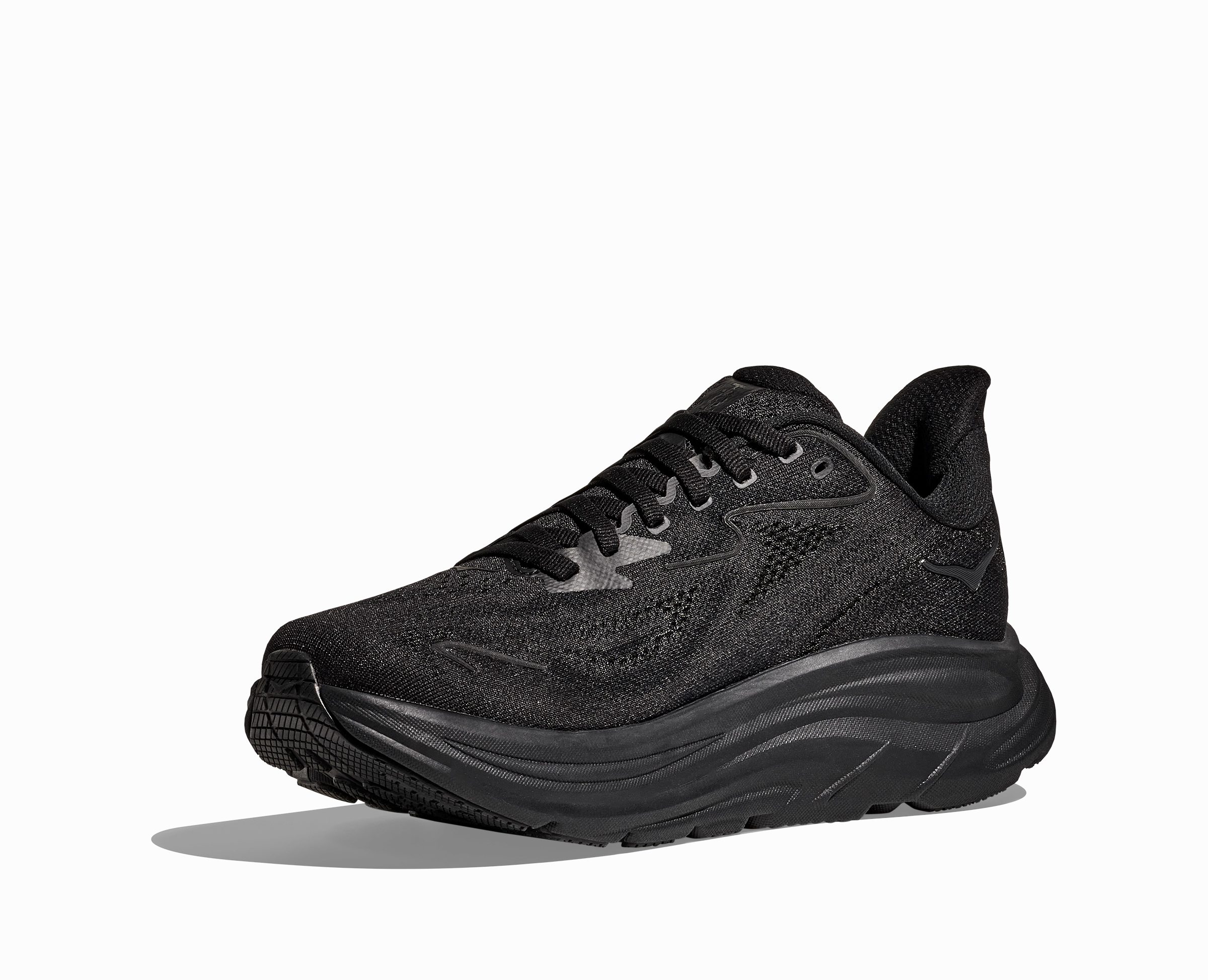 HOKA Men's Clifton 10 - BLACK / BLACK (Wide) Best Shoes For Running Support