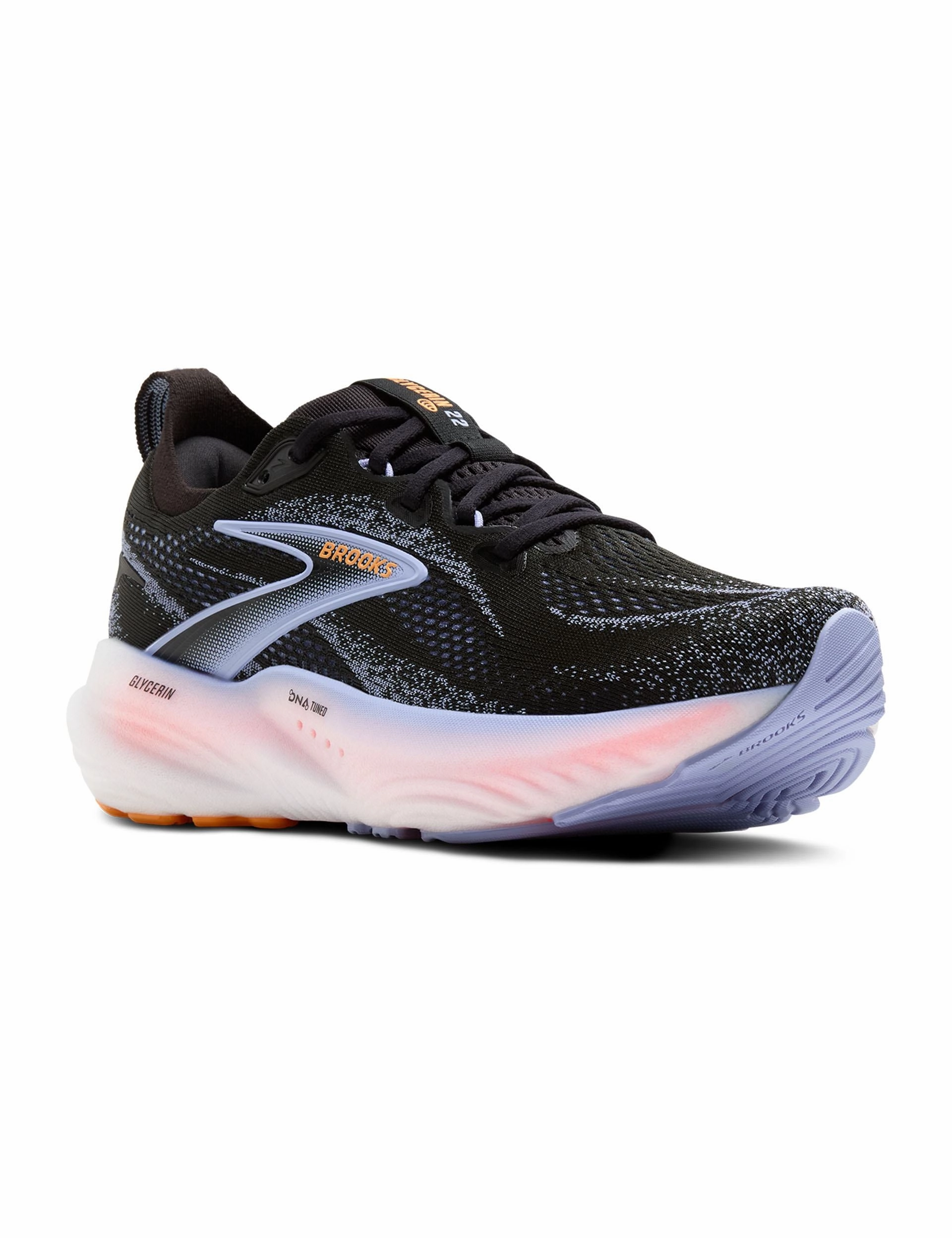 Glycerin 22 - Black/Blue Heron/Orange Forefoot Strike Running Shoes