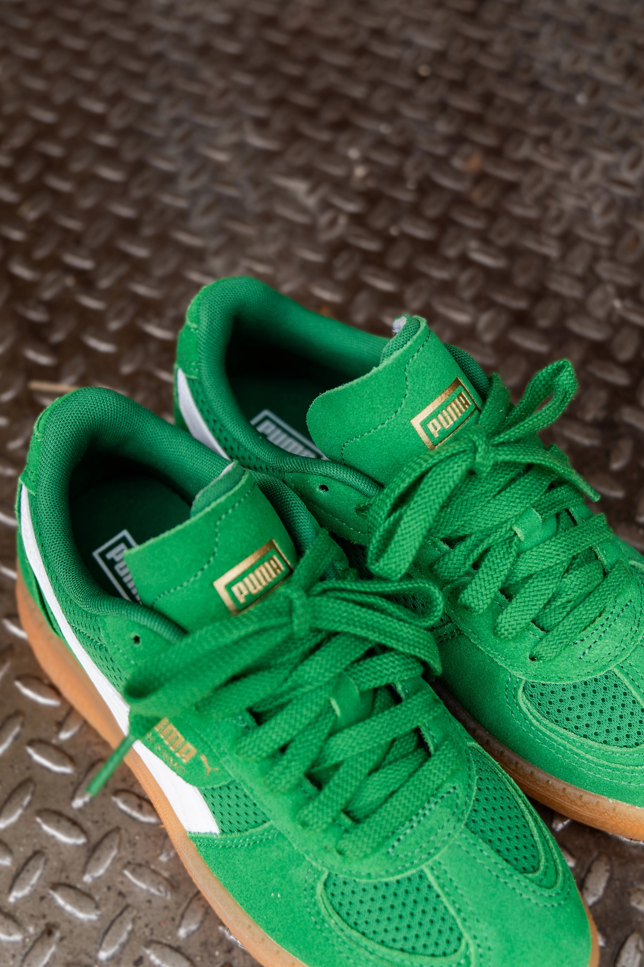 Women's Puma Palermo Moda Vintage (Archive Green/Gum) Convert Climbing Shoes Size 46 To American