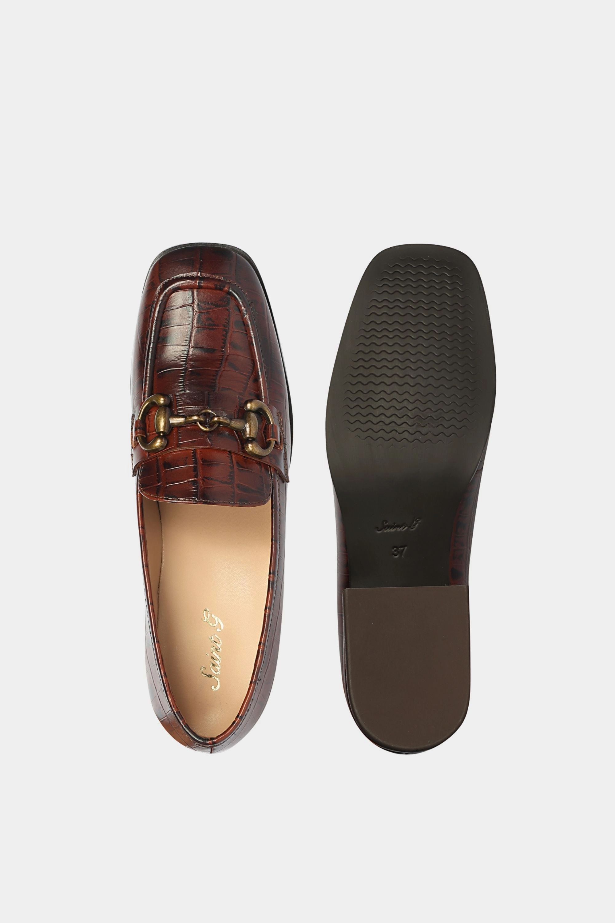 Saint G - Jacqueline Croco - Heeled Loafers Loafers With Fur