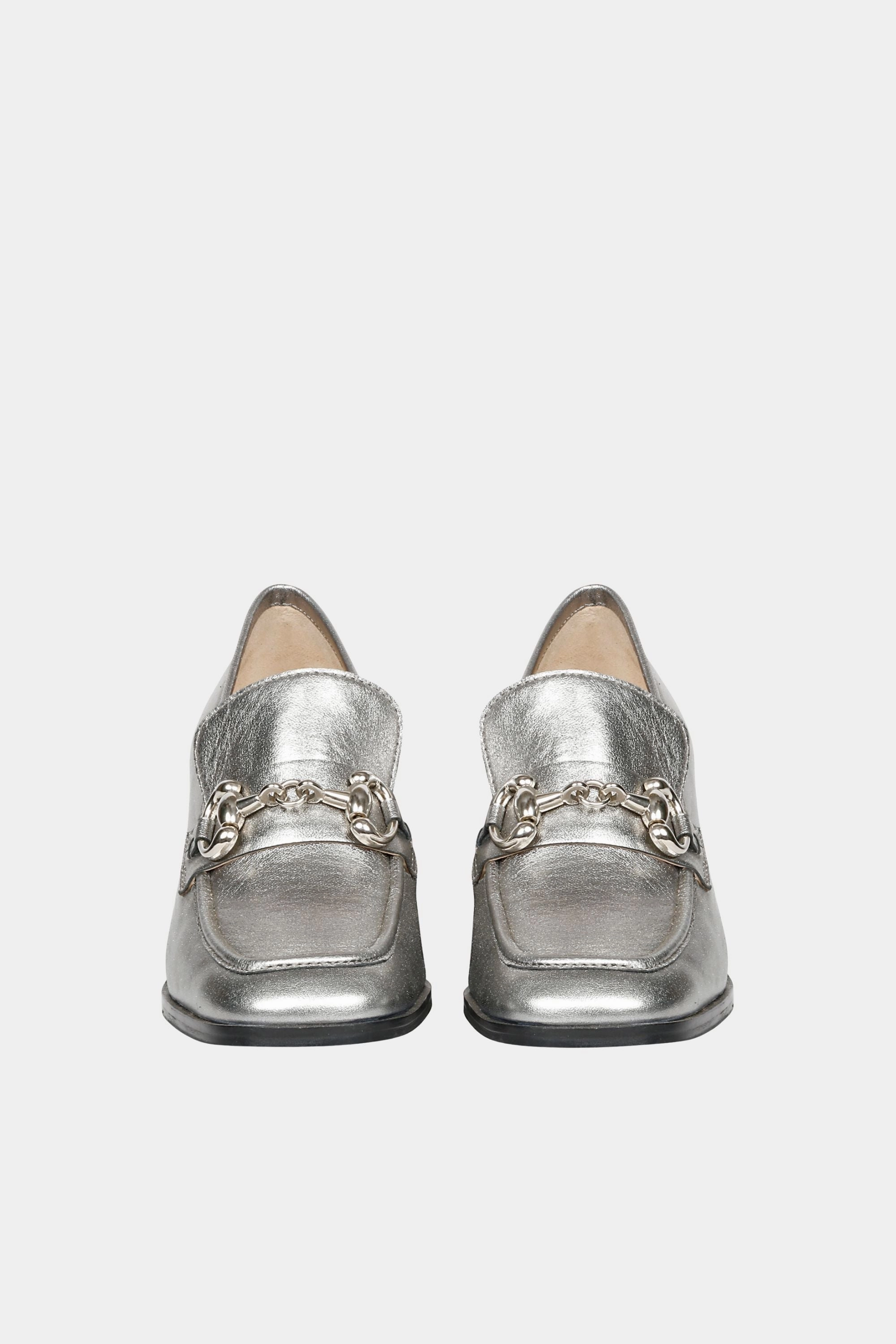 Saint G - Vera Metallic Heeled Loafers Footwear Mules And Loafers