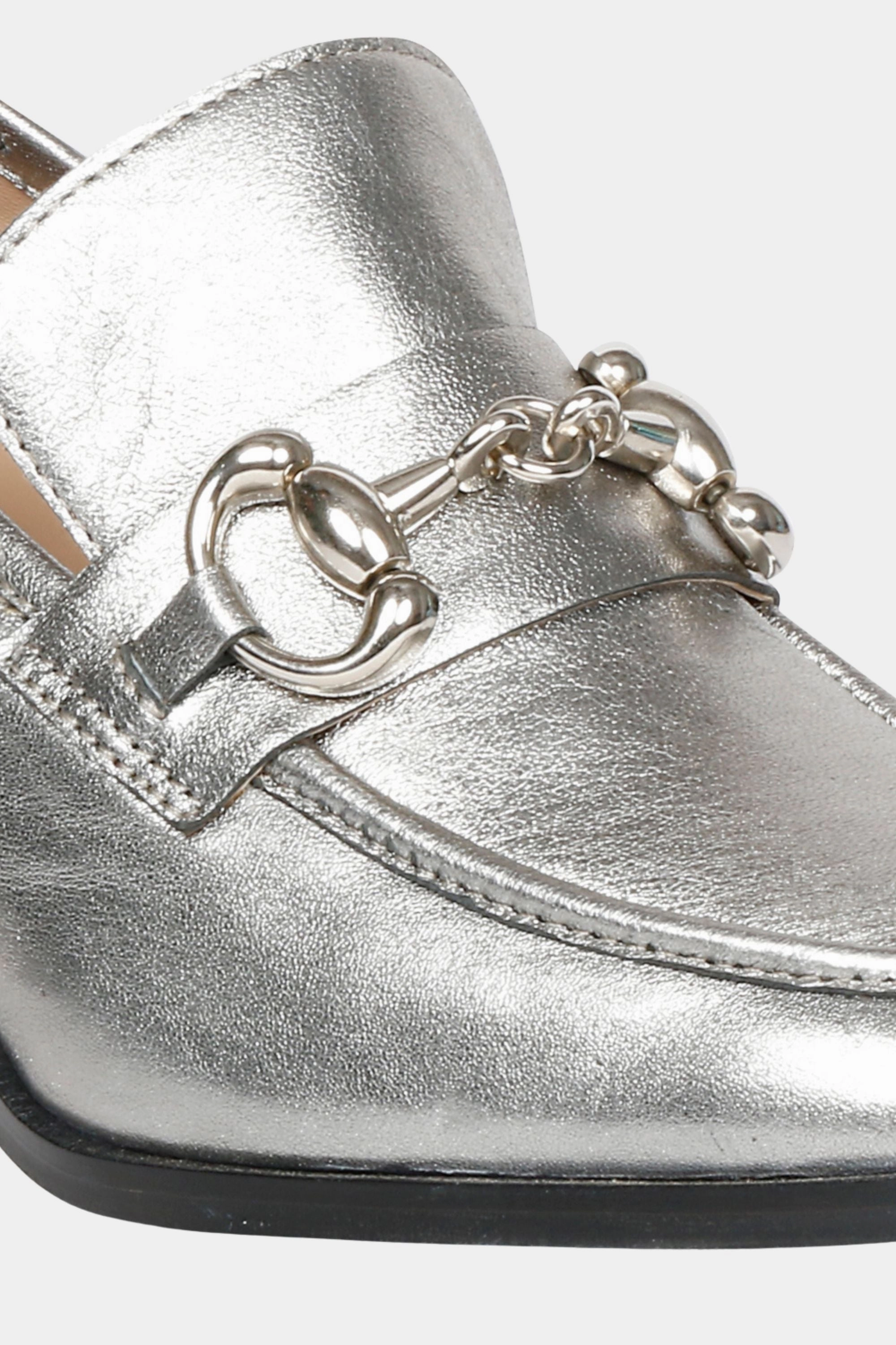 Saint G - Vera Metallic Heeled Loafers Footwear Tassels For Loafers