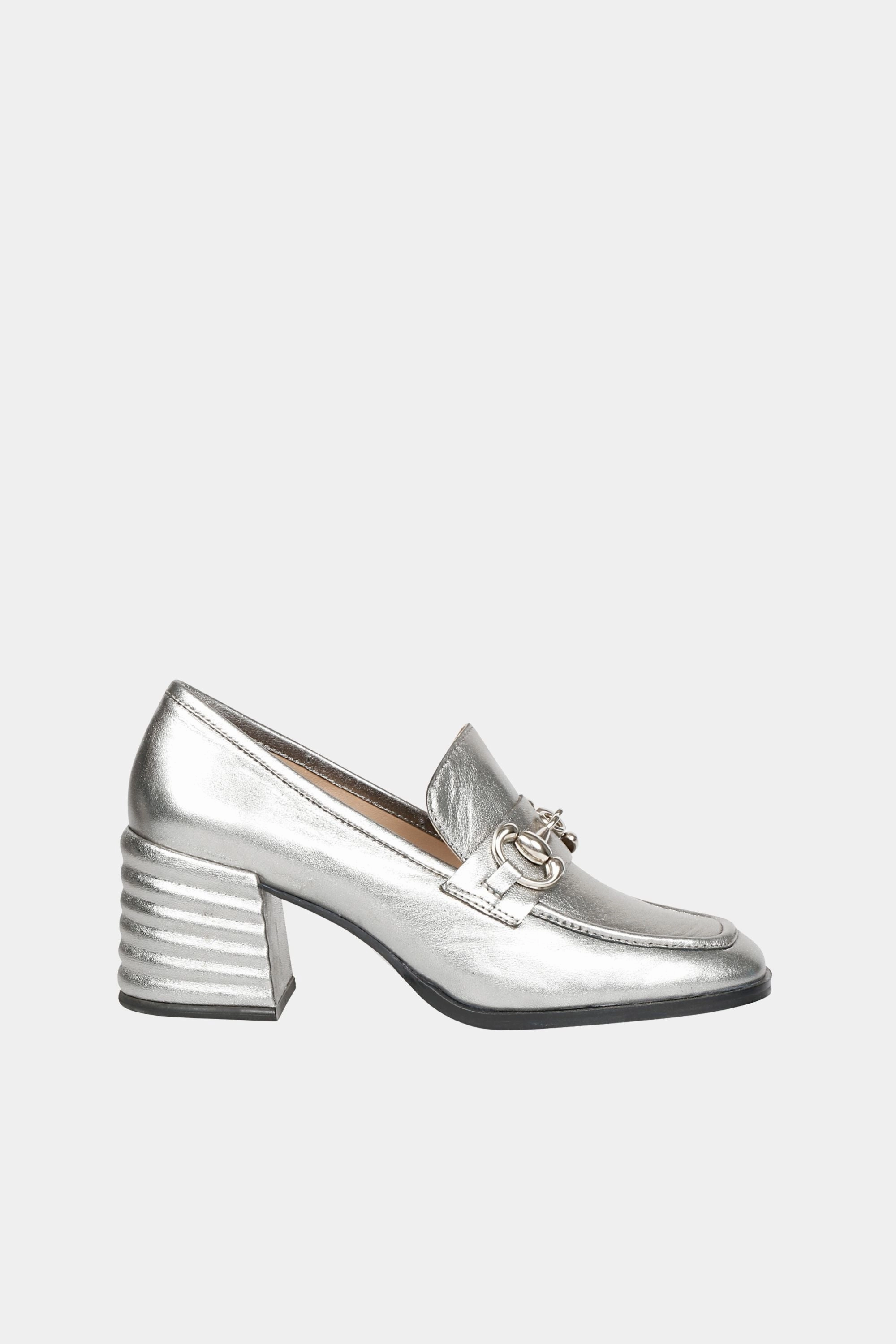 Perrine Loafers Saint G - Vera Metallic Heeled Loafers Footwear