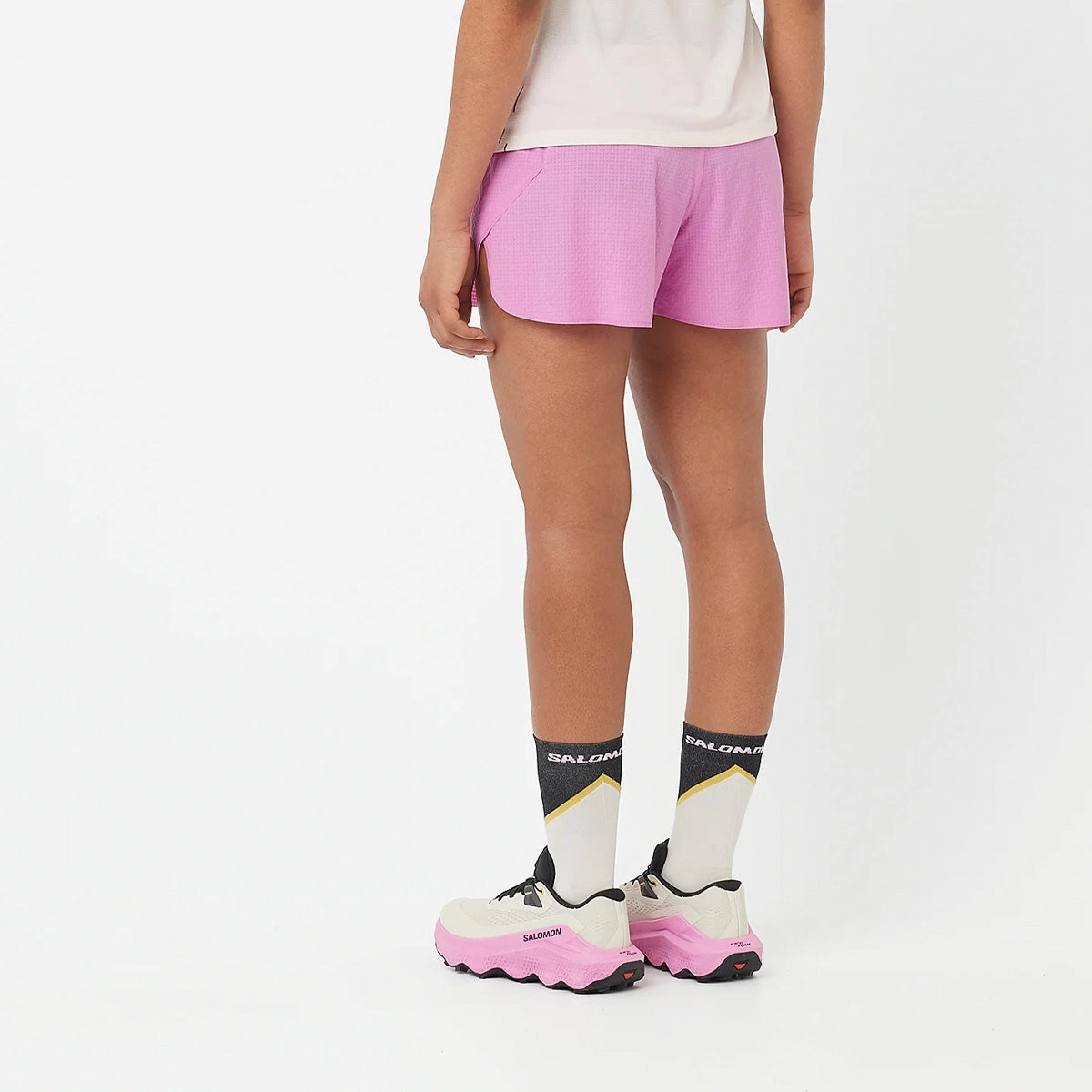 Trail Running Shoe With Carbon Plate Salomon Ultra Glide 3 Womens | Almond Milk/Cyclamen/Black