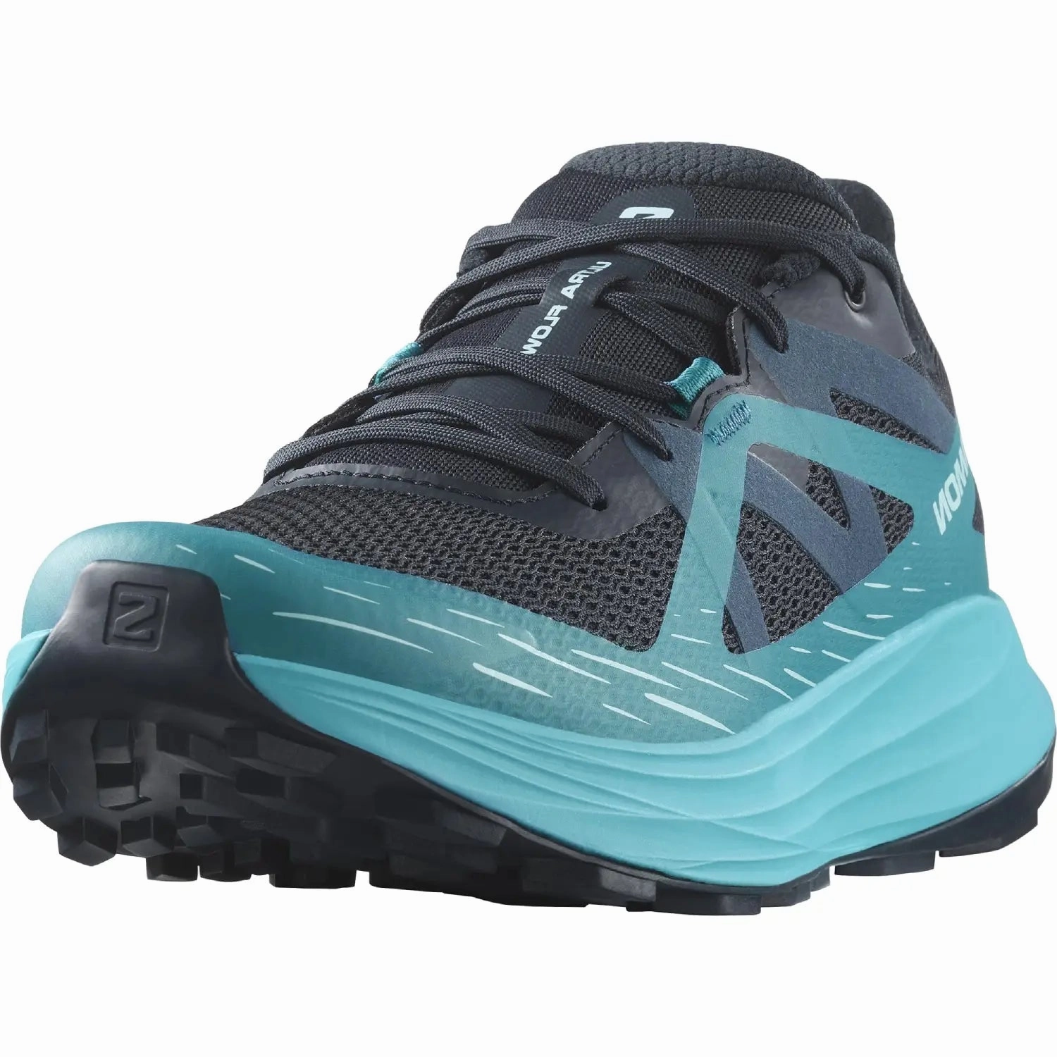 Versatile Running Shoes Salomon Womens Ultra Flow Trail Running Shoes  Carbon/Tahitian Tide/Deep Dive