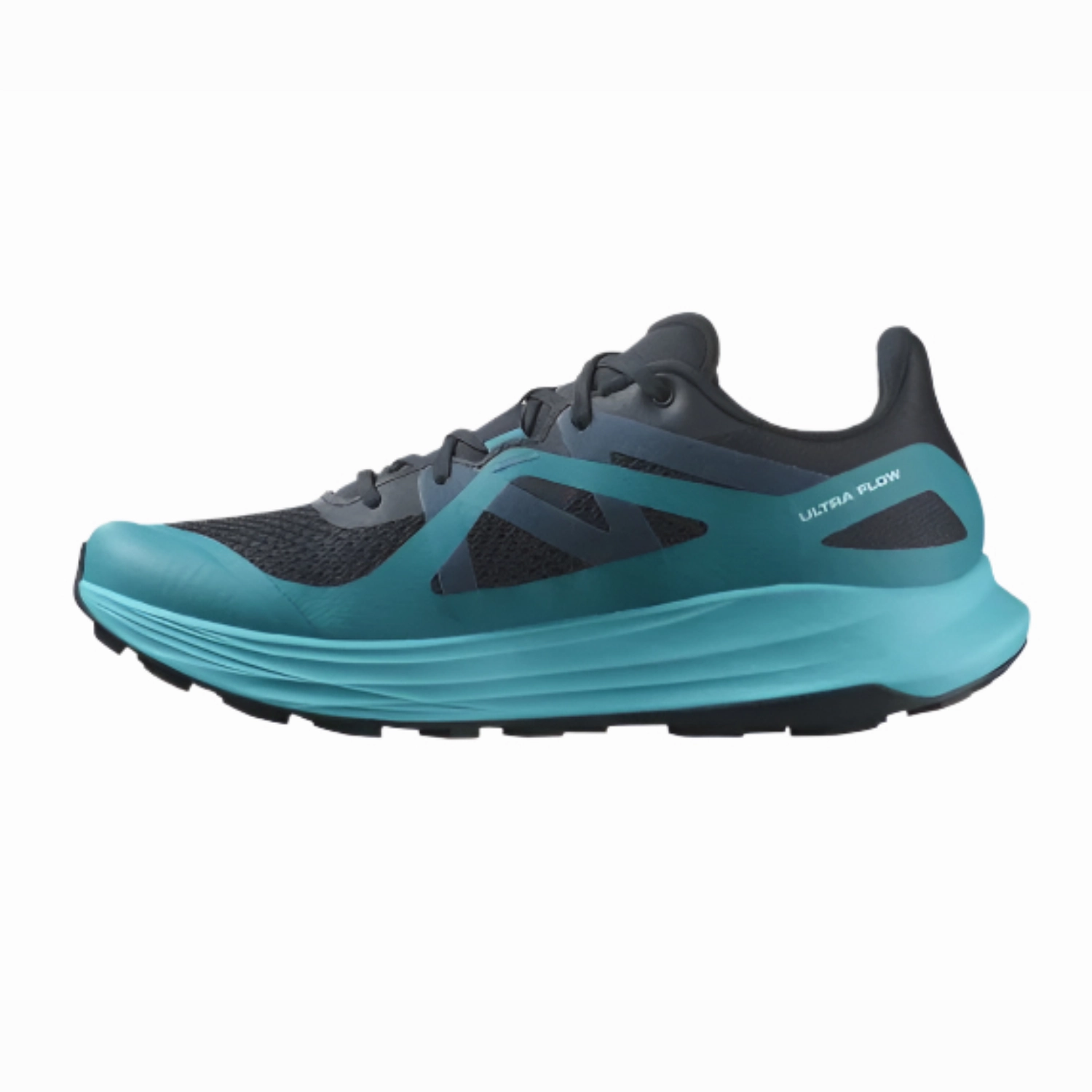 Salomon Womens Ultra Flow Trail Running Shoes  Carbon/Tahitian Tide/Deep Dive Best Running And Lifting Shoes