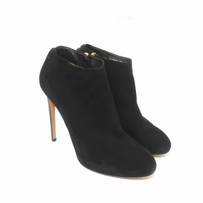 2 3 Inch High Heels Salvatore Ferragamo Platform Booties Black Suede Size 10.5 High Heel Ankle Boots