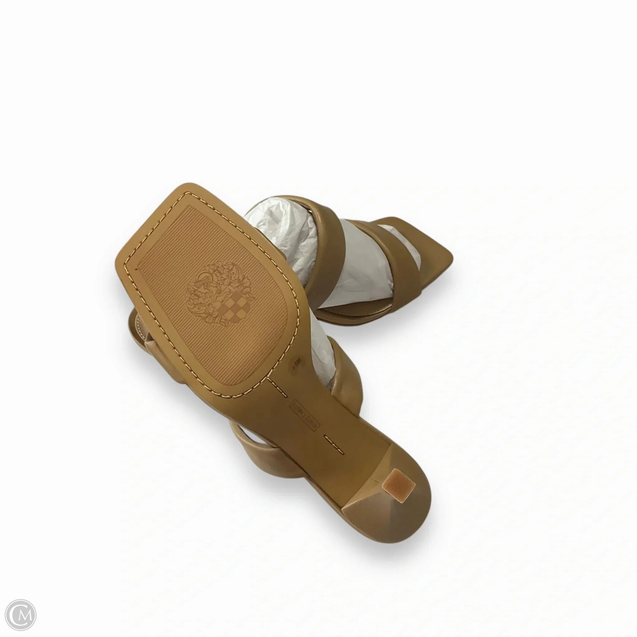 Heel Thigh High Boots Sandals Heels Kitten By Vince Camuto In Tan, Size: 7.5