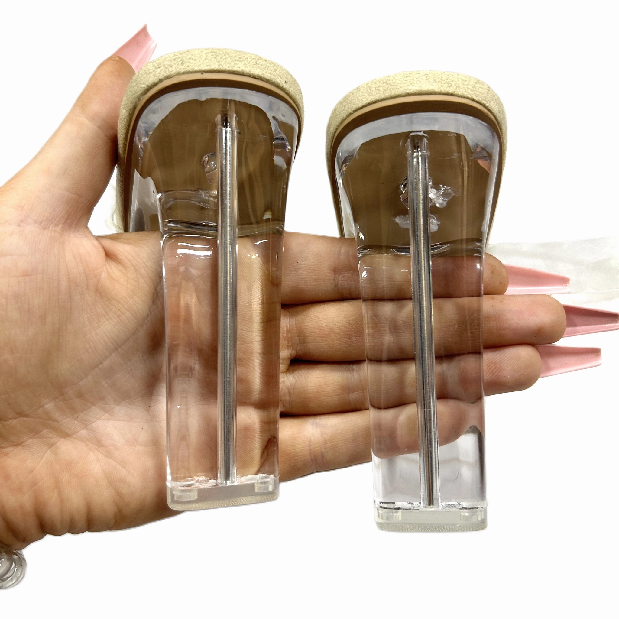 Strapped High Heels Sandals Heels Stiletto By Fashion Nova  Size: 5.5