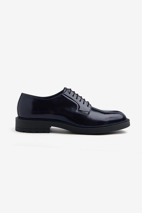 Wide Derby Shoes Scarpa classica derby blu