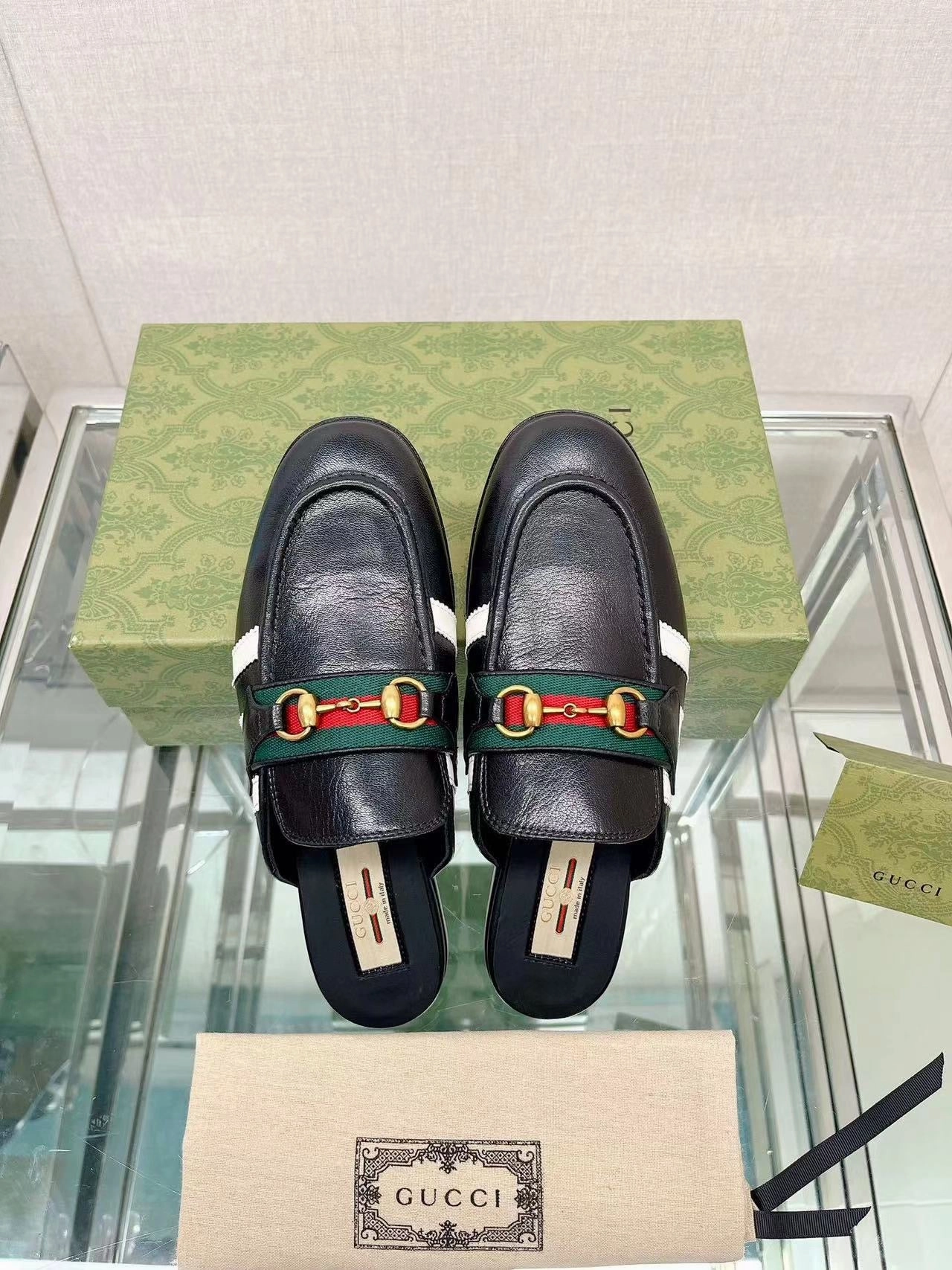 SE1032 adidas x Gucci women's slipper with Horsebit / Size5-10 Adidas Adistar 2 Running Shoes