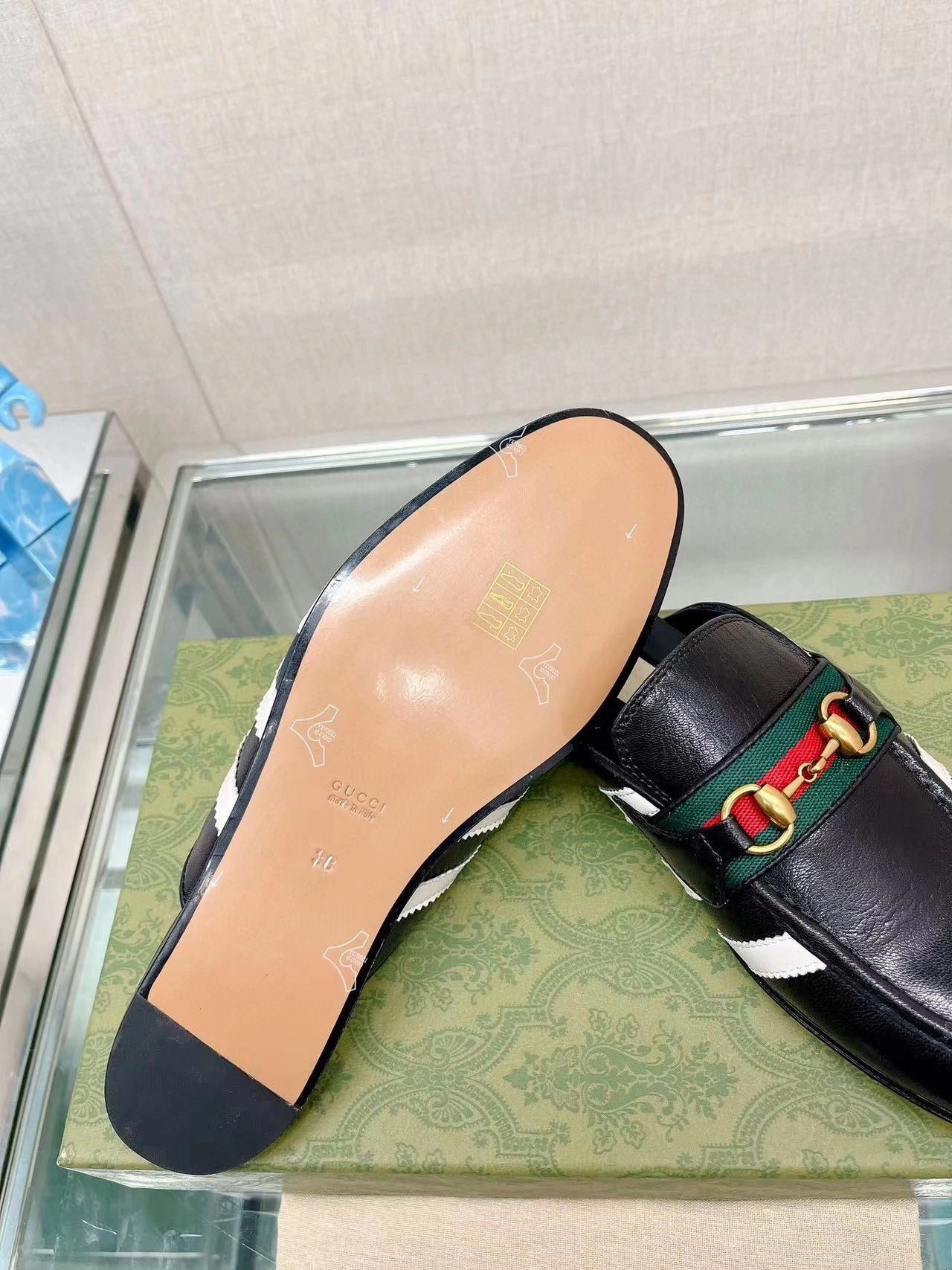 SE1032 adidas x Gucci women's slipper with Horsebit / Size5-10 Adidas Court 24 Shoes