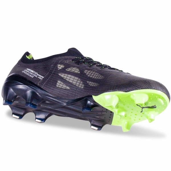 Slip Soccer Cleats Puma Ultra 1.4 FG/AG Soccer Cleats (Black/Fizzy Light)