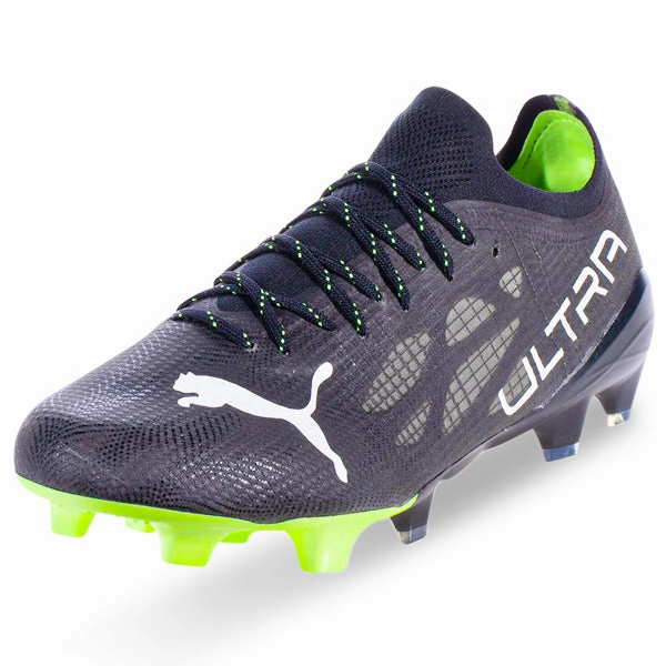 Footwear Soccer Cleats Puma Ultra 1.4 FG/AG Soccer Cleats (Black/Fizzy Light)