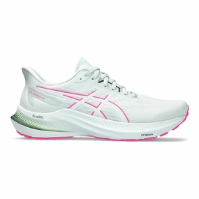 Women's Asics GT-2000 12, Pure Aqua/White, 6 B Medium Asics Shoes Flat