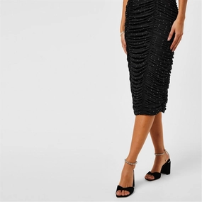 Jimmy Choo Saeda Sandal Block Heel Blck Crystal Origin Of High Heeled Shoes