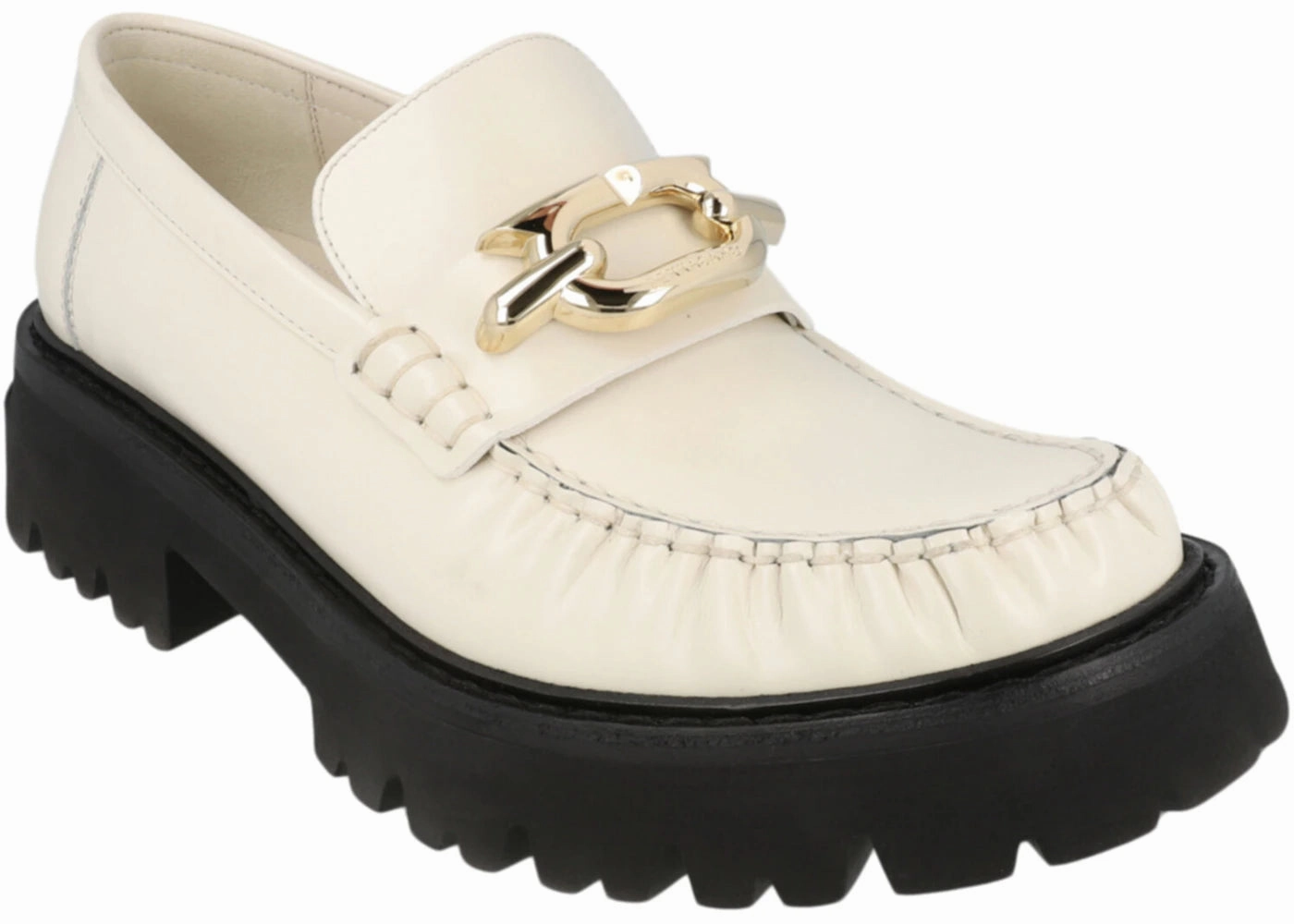 Ferragamo Ingrid Leather Loafers White (Women'S) Suede Dress Loafers