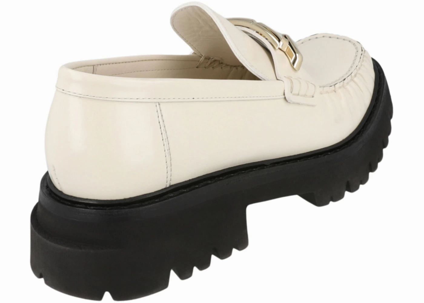 Ferragamo Ingrid Leather Loafers White (Women'S) Stories Loafers