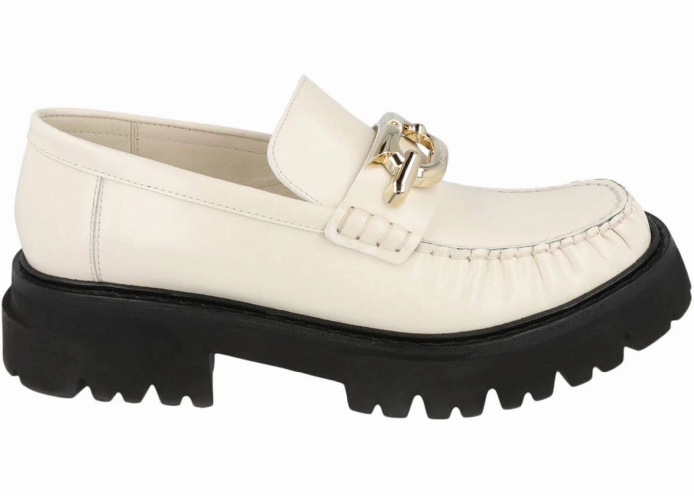 Luigi Mangione Loafers Ferragamo Ingrid Leather Loafers White (Women'S)