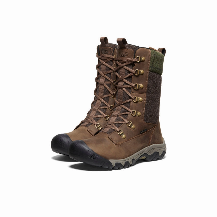 Women's Greta Tall Waterproof Boot  |  Dark Earth/Green Plaid Vasque Lightweight Hiking Boots