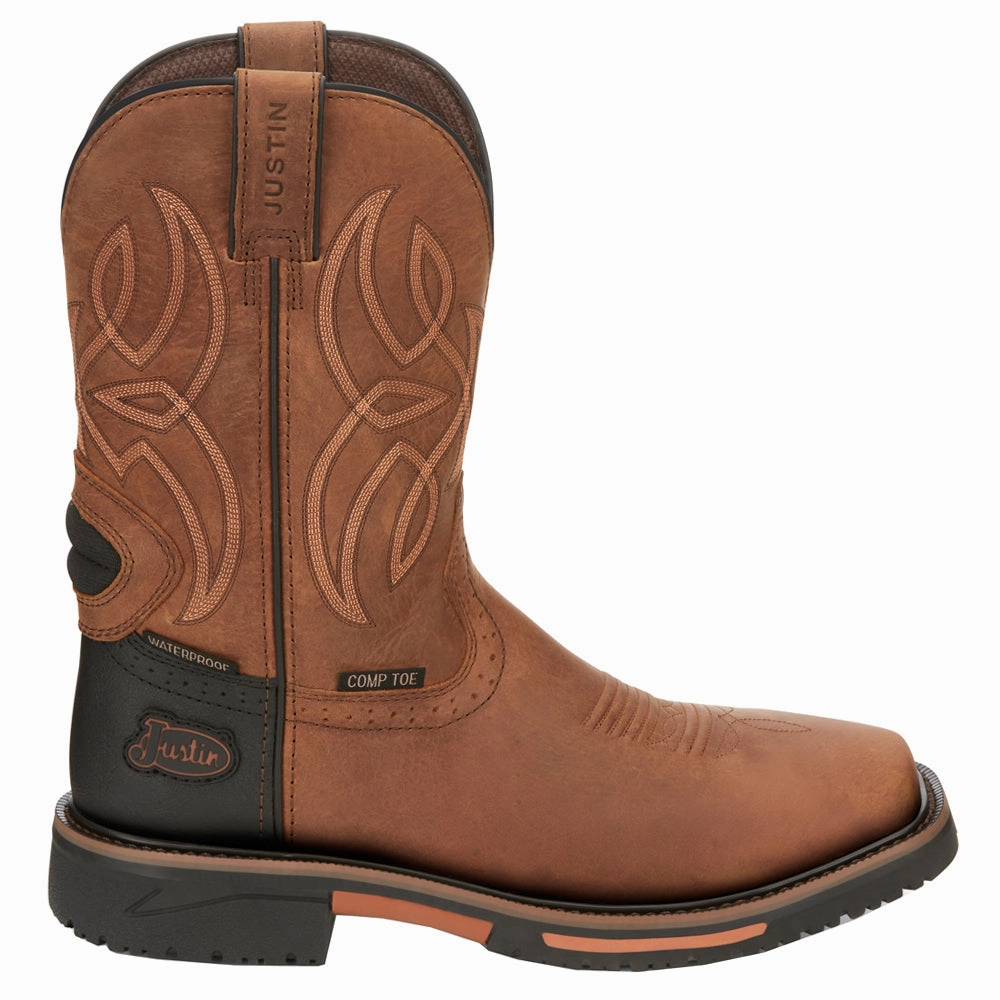 Dallen 11 Inch Waterproof Nano Composite Toe Work Boots Wave Waterproof Water Shoes