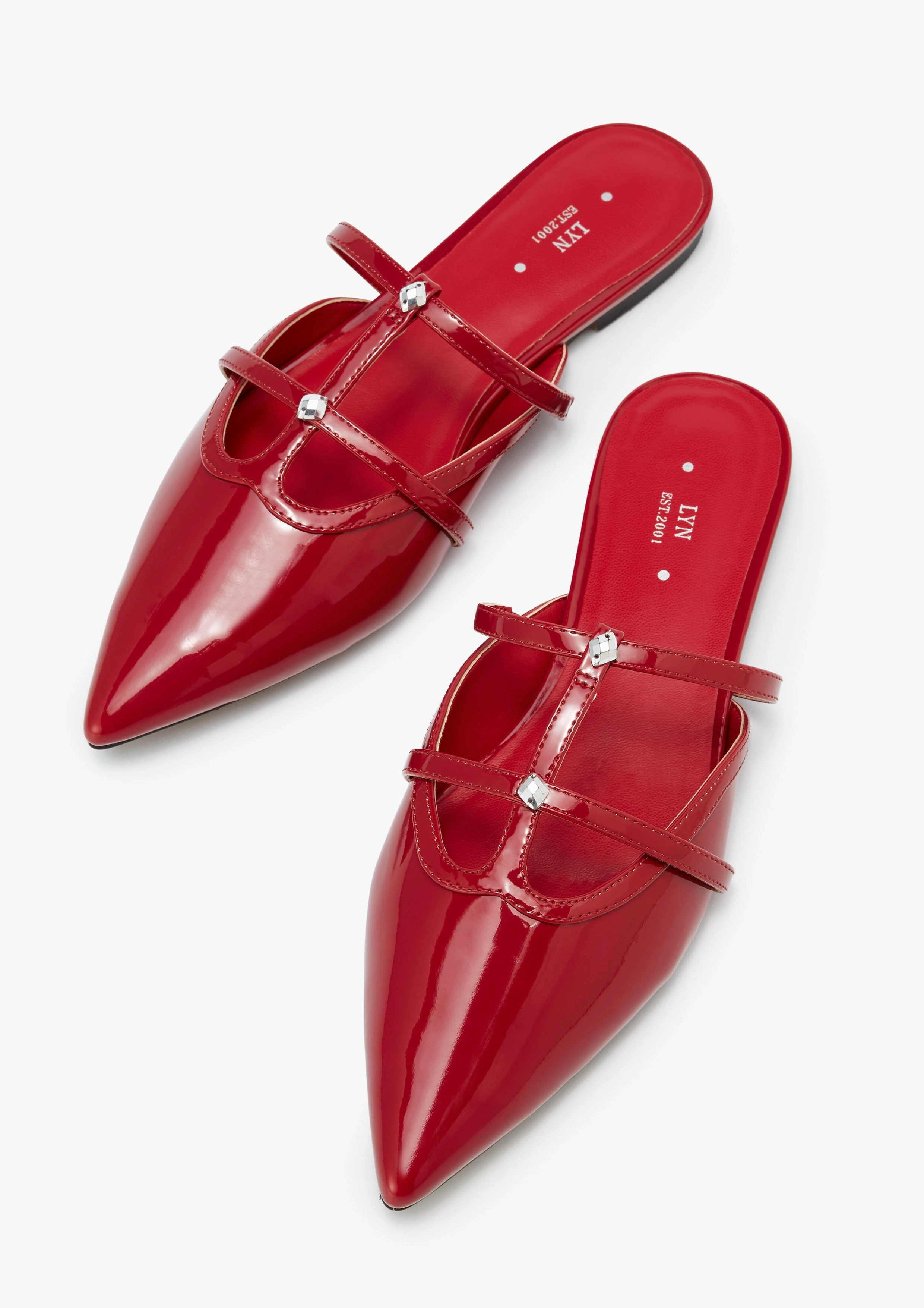 Semika Patent Sandals Red Best Work Shoes For Flat Wide Feet