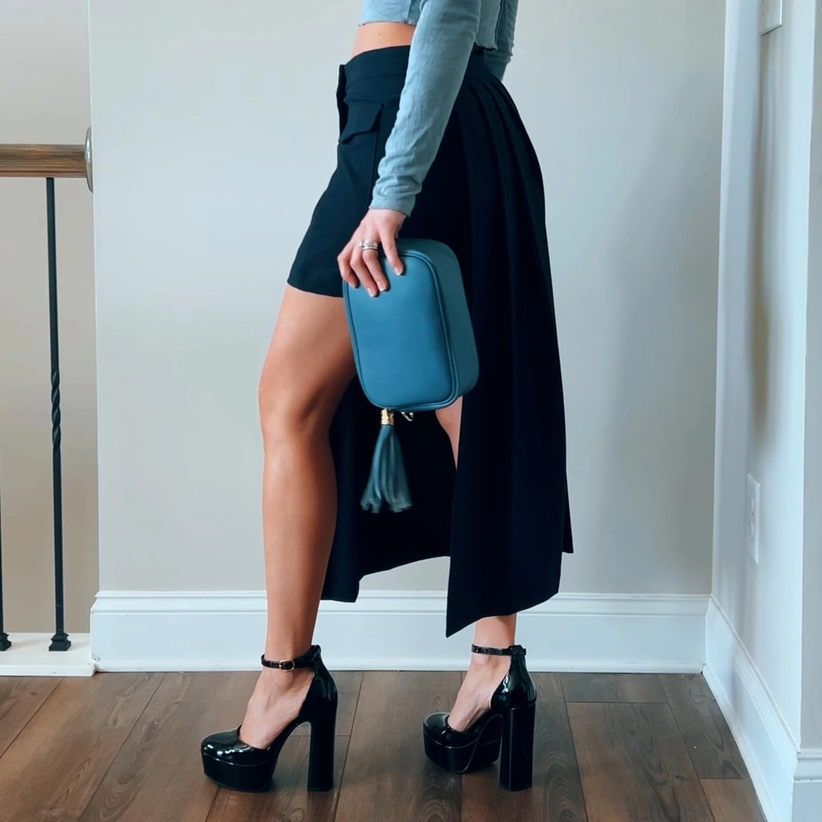 High Heel Licker JENN ARDOR Womens Platform Heels 5 Inch Chunky High Heel Pumps with 1.7 Inch Platform & Ankle Strap