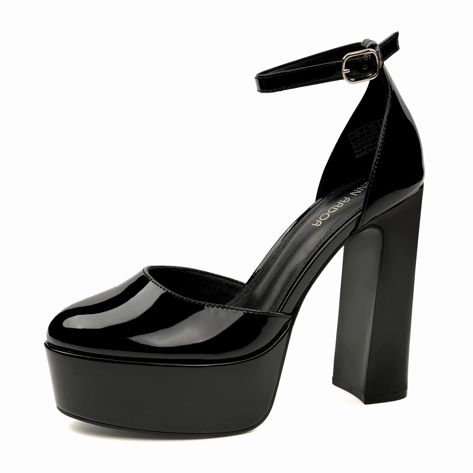 High Heels Xxx JENN ARDOR Womens Platform Heels 5 Inch Chunky High Heel Pumps with 1.7 Inch Platform & Ankle Strap