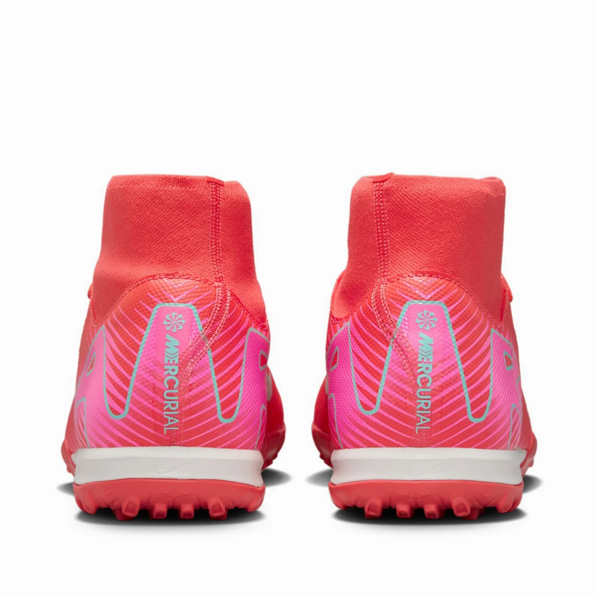 Nike Zoom Superfly 10 Academy Turf Soccer Shoes (Ember Glow/Aurora Green) Nike Air Diamond Turf Shoes