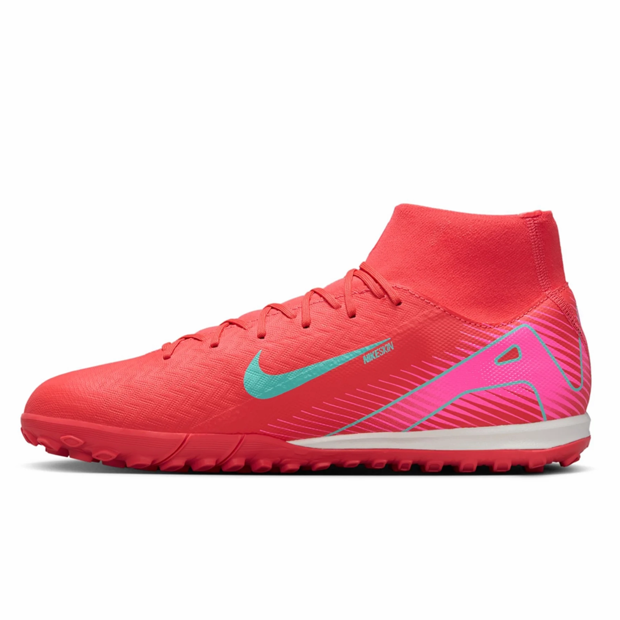 Nike Zoom Superfly 10 Academy Turf Soccer Shoes (Ember Glow/Aurora Green) Custom Nike Wedding Shoes
