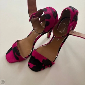 Shoes Heels Kitten By Jessica Simpson In Animal Print, Size: 9.5 3 Inch High Heel Shoes