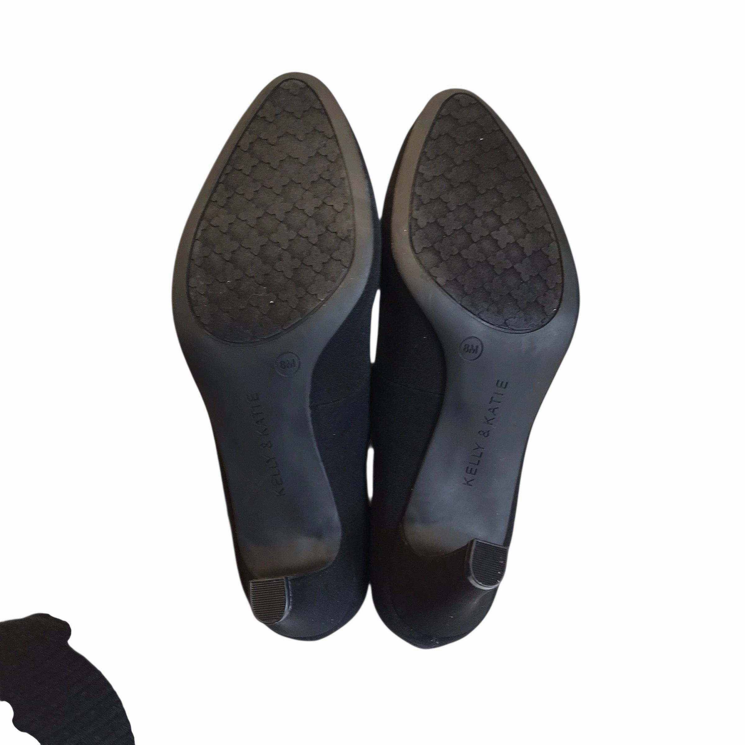 Rubber Boots High Heel Shoes Heels Kitten By Kelly And Katie In Black, Size:8