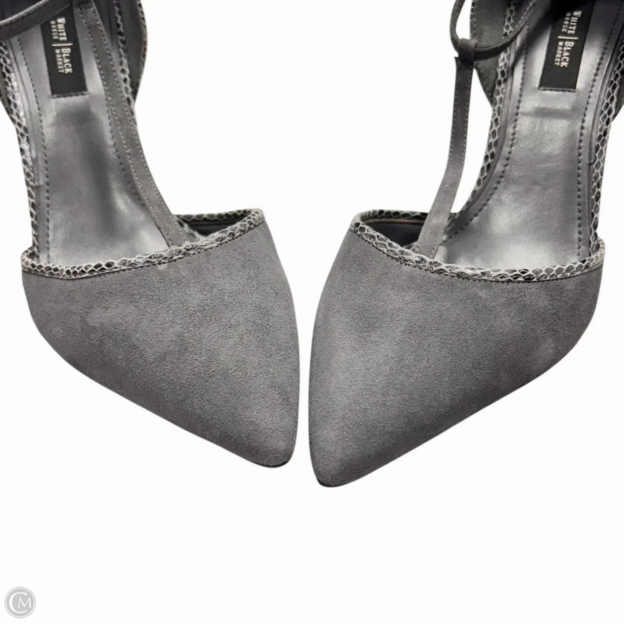 Shoes Heels Kitten By White House Black Market In Grey, Size: 9.5 Heeled Knee High Boots