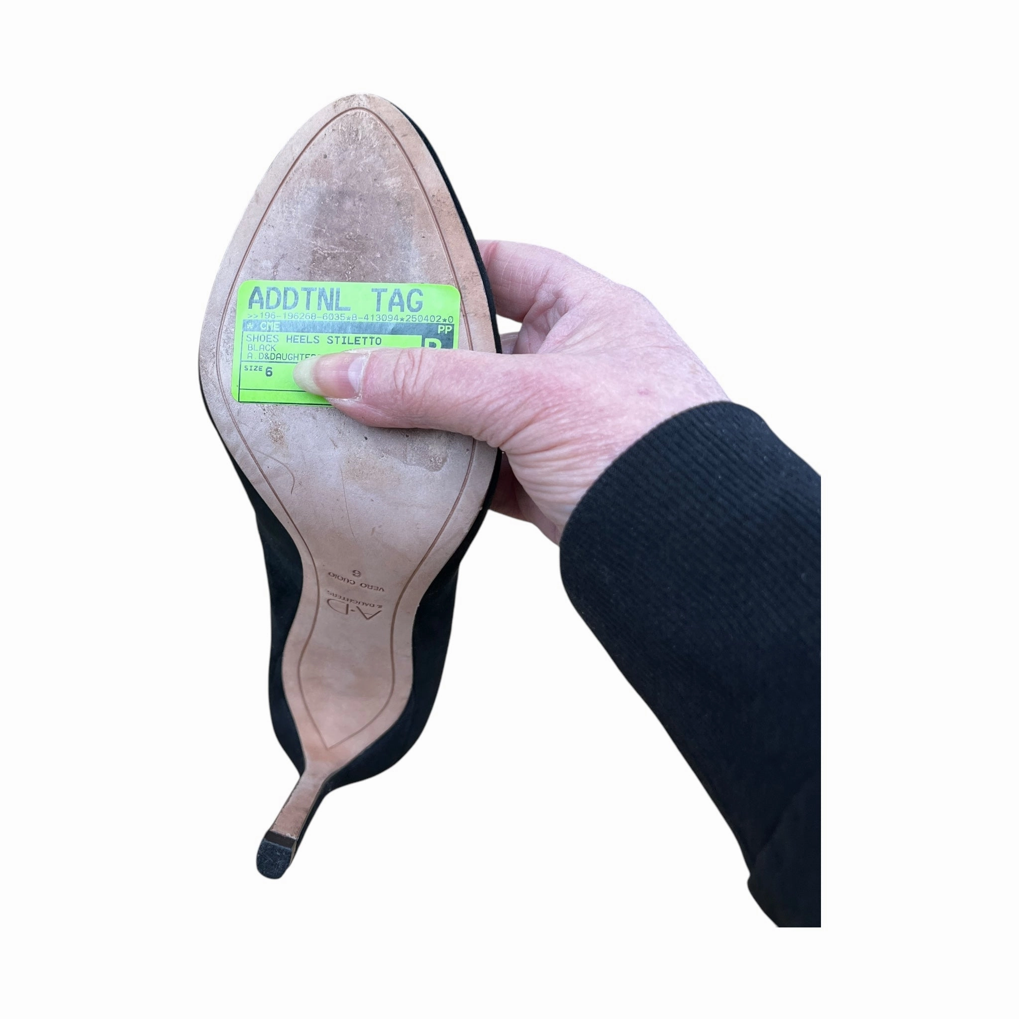 Sandals High Heels Shoes Heels Stiletto By A&D  In Black, Size:6