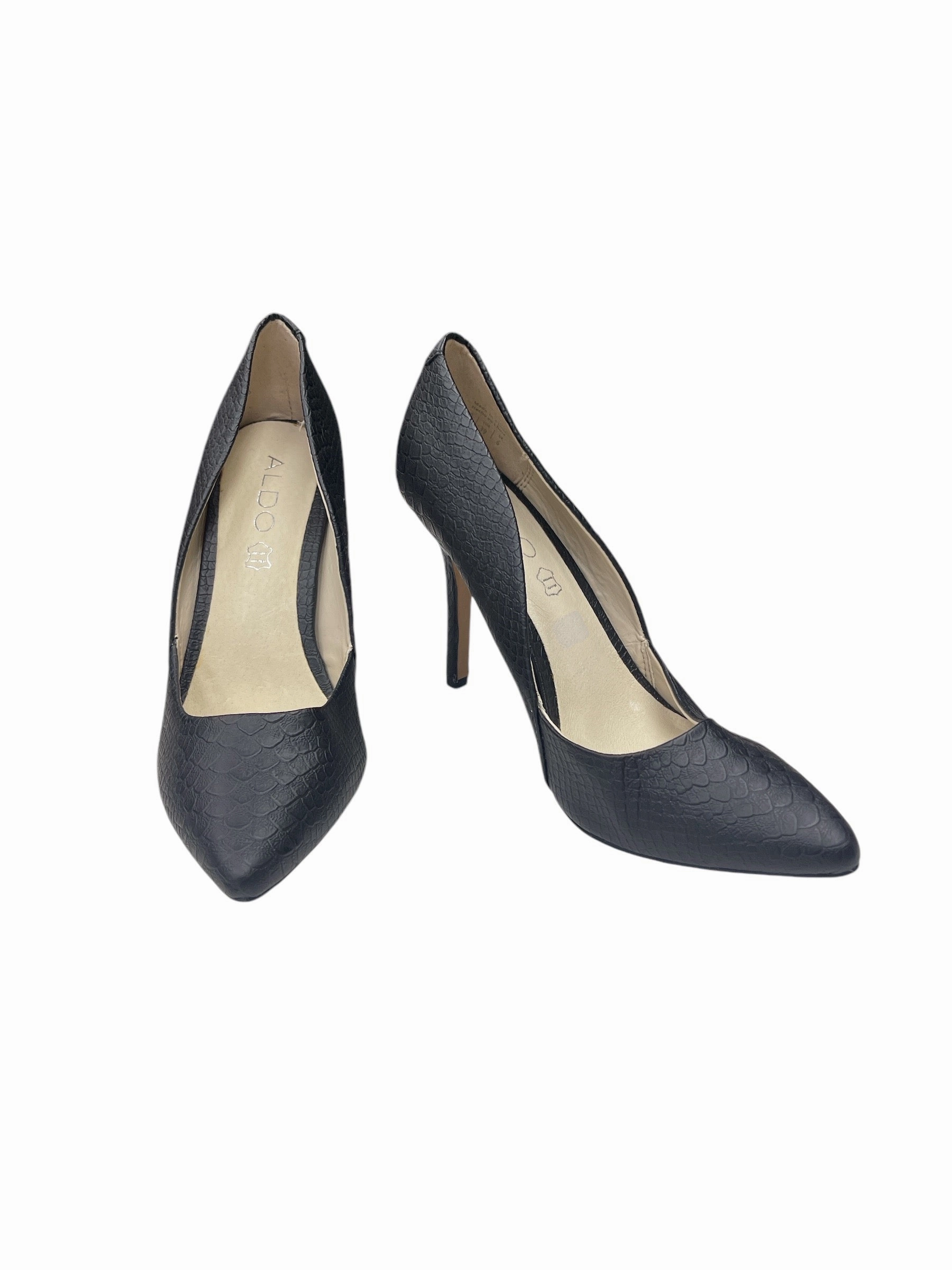 Shoes Heels Stiletto By Aldo In Black, Size: 8.5 High Heel Bedroom Slippers