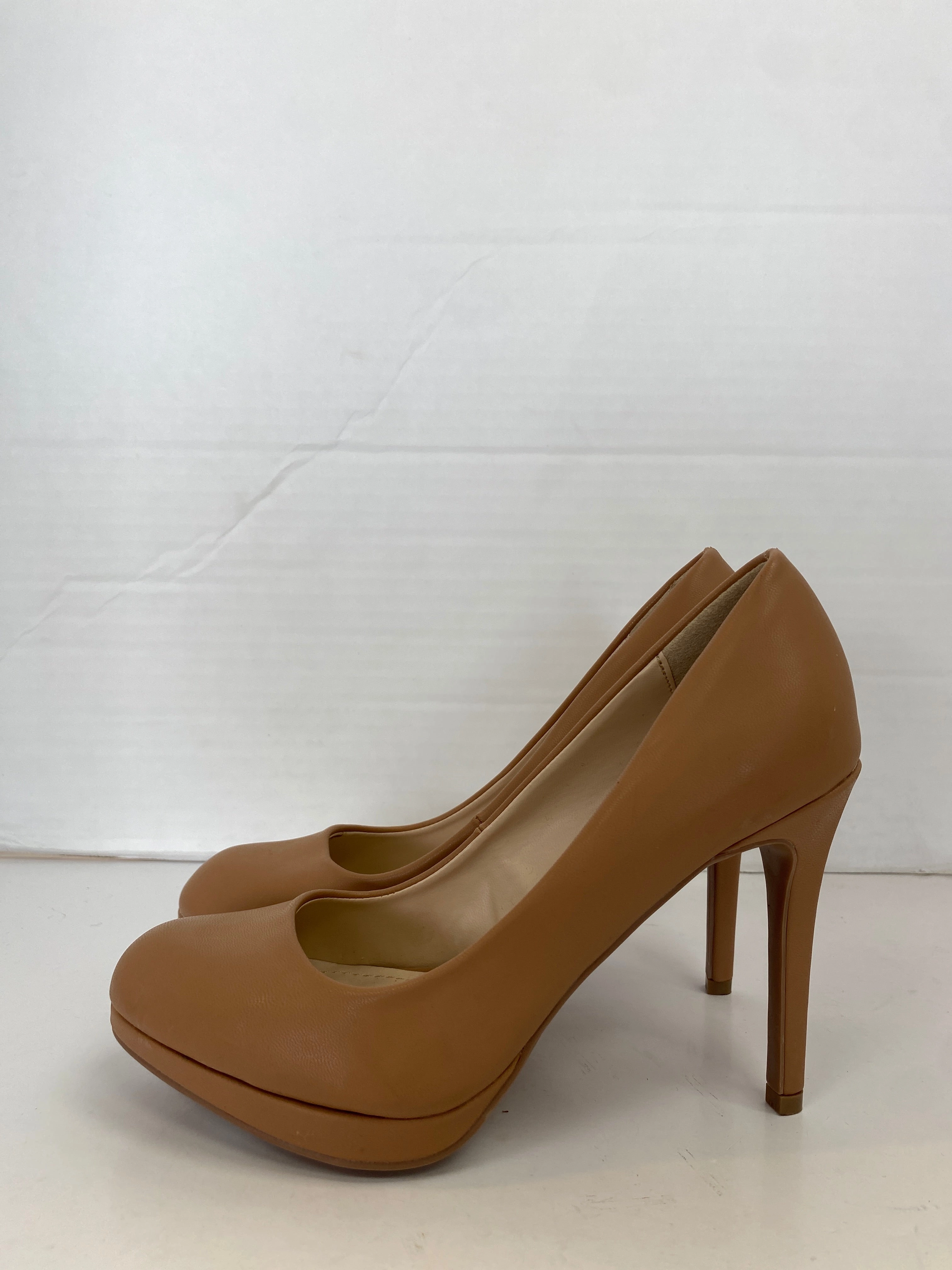 Shoes Heels Stiletto By Anne Michelle In Tan, Size: 7 High Heels Study