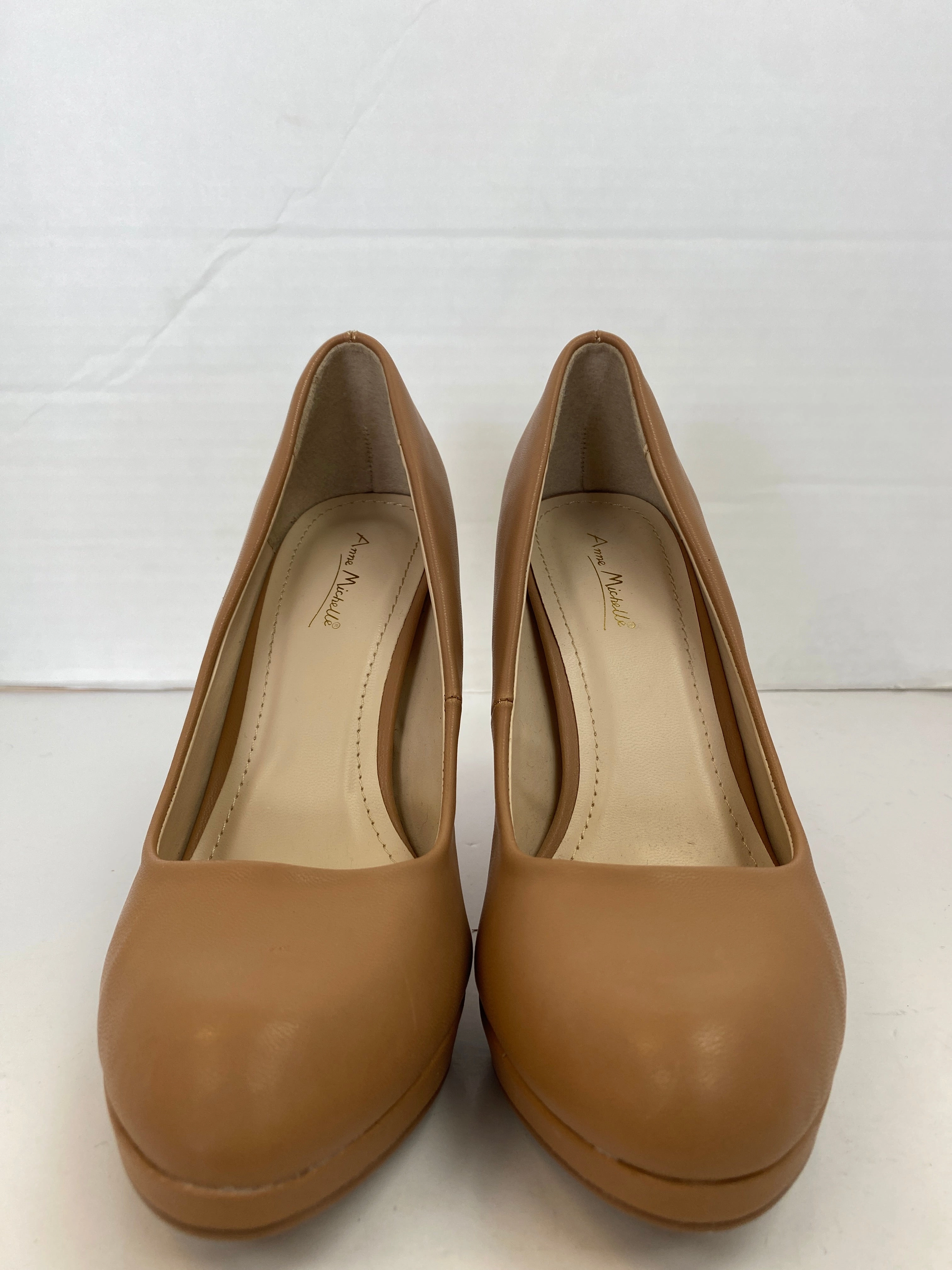 Shoes Heels Stiletto By Anne Michelle In Tan, Size: 7 High End Heel Shoes