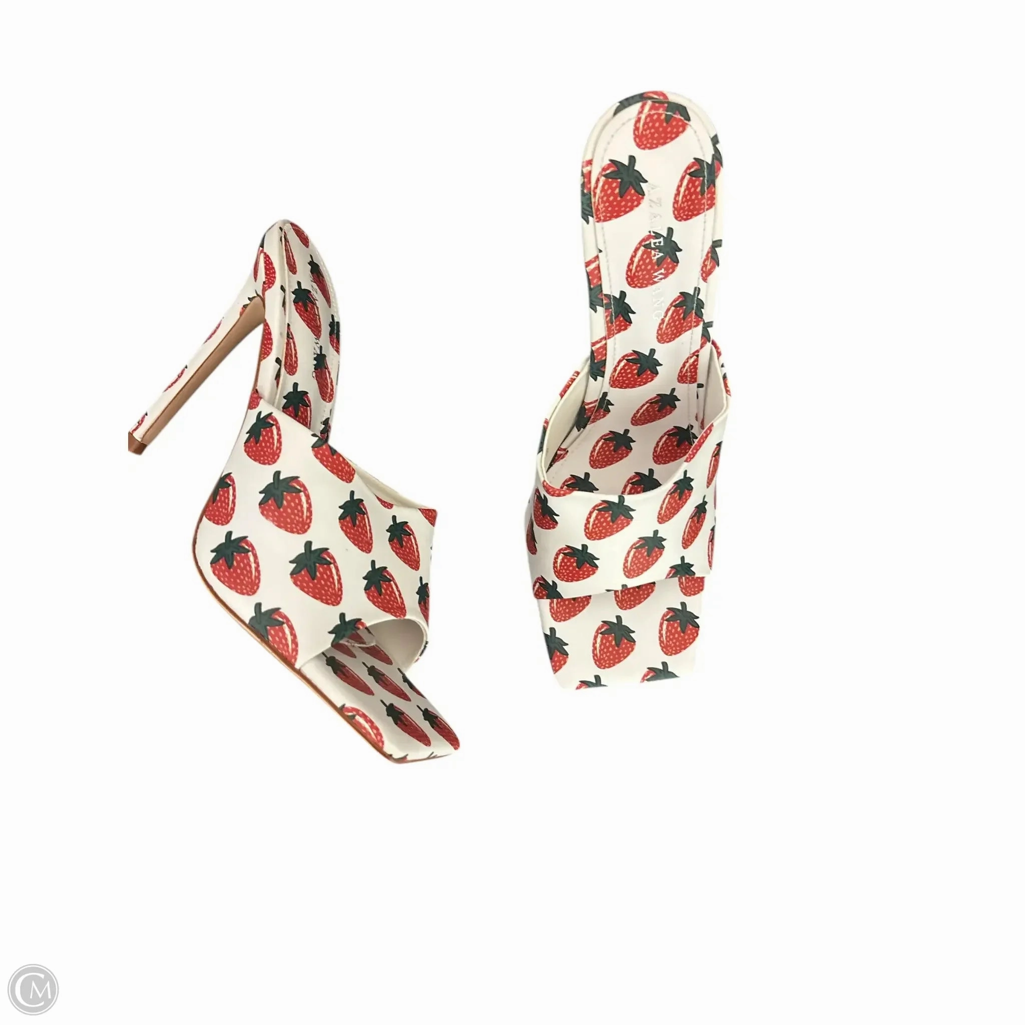 High Heel Domination Shoes Heels Stiletto By Clothes Mentor In Red & White, Size: 8