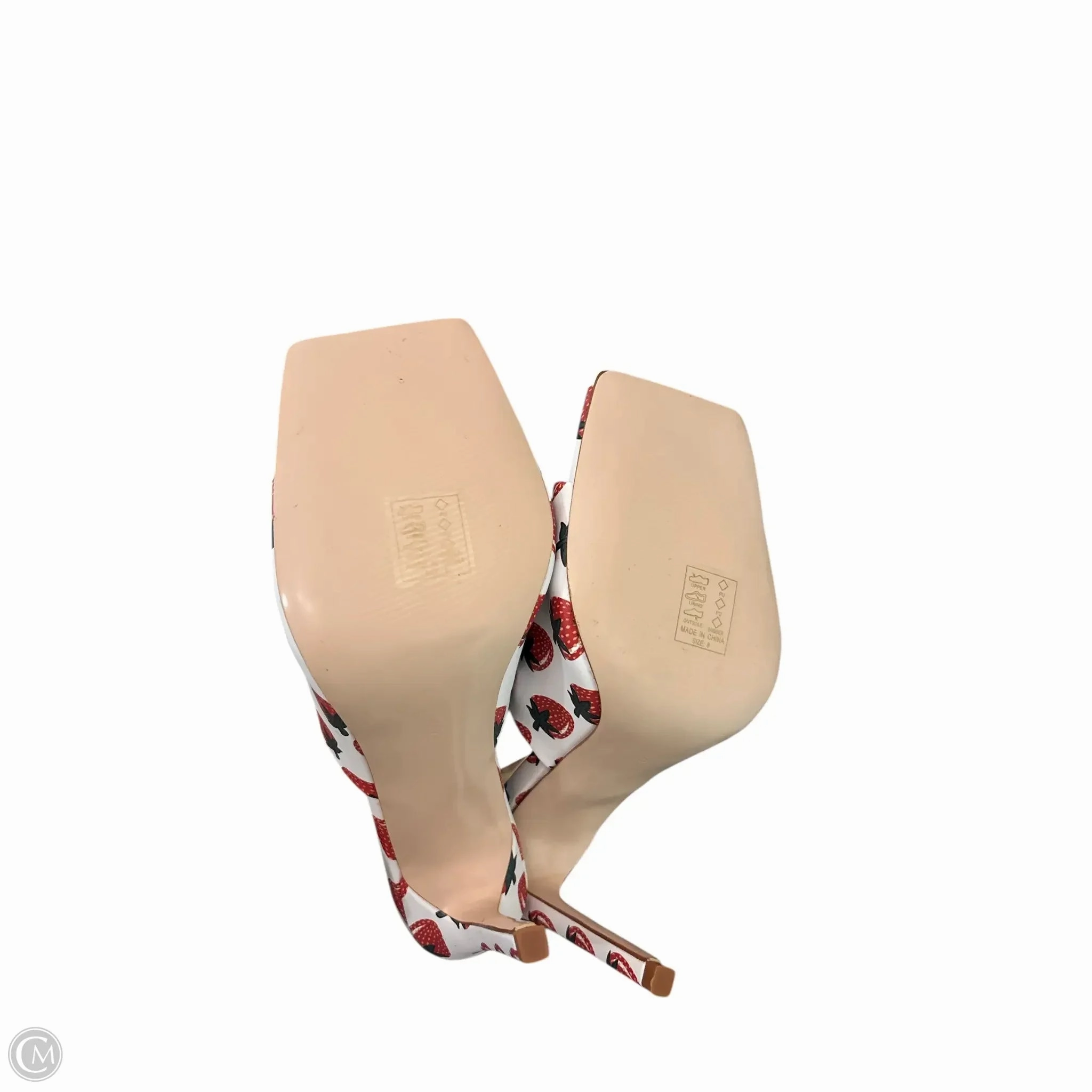 Shoes Heels Stiletto By Clothes Mentor In Red & White, Size: 8 Leopard Print Heels