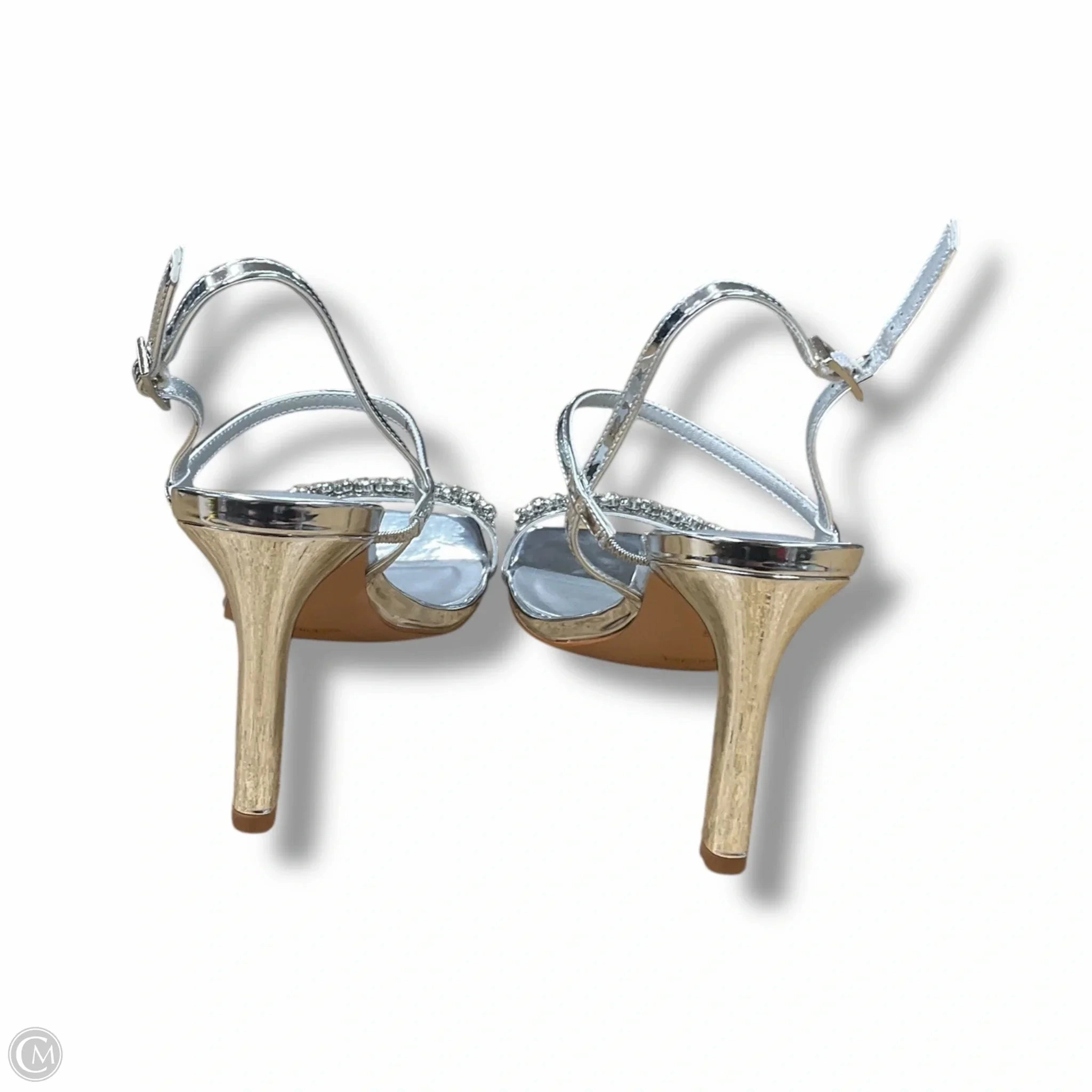 Shoes Heels Stiletto By Clothes Mentor In Silver, Size: 8 Toes High Heels