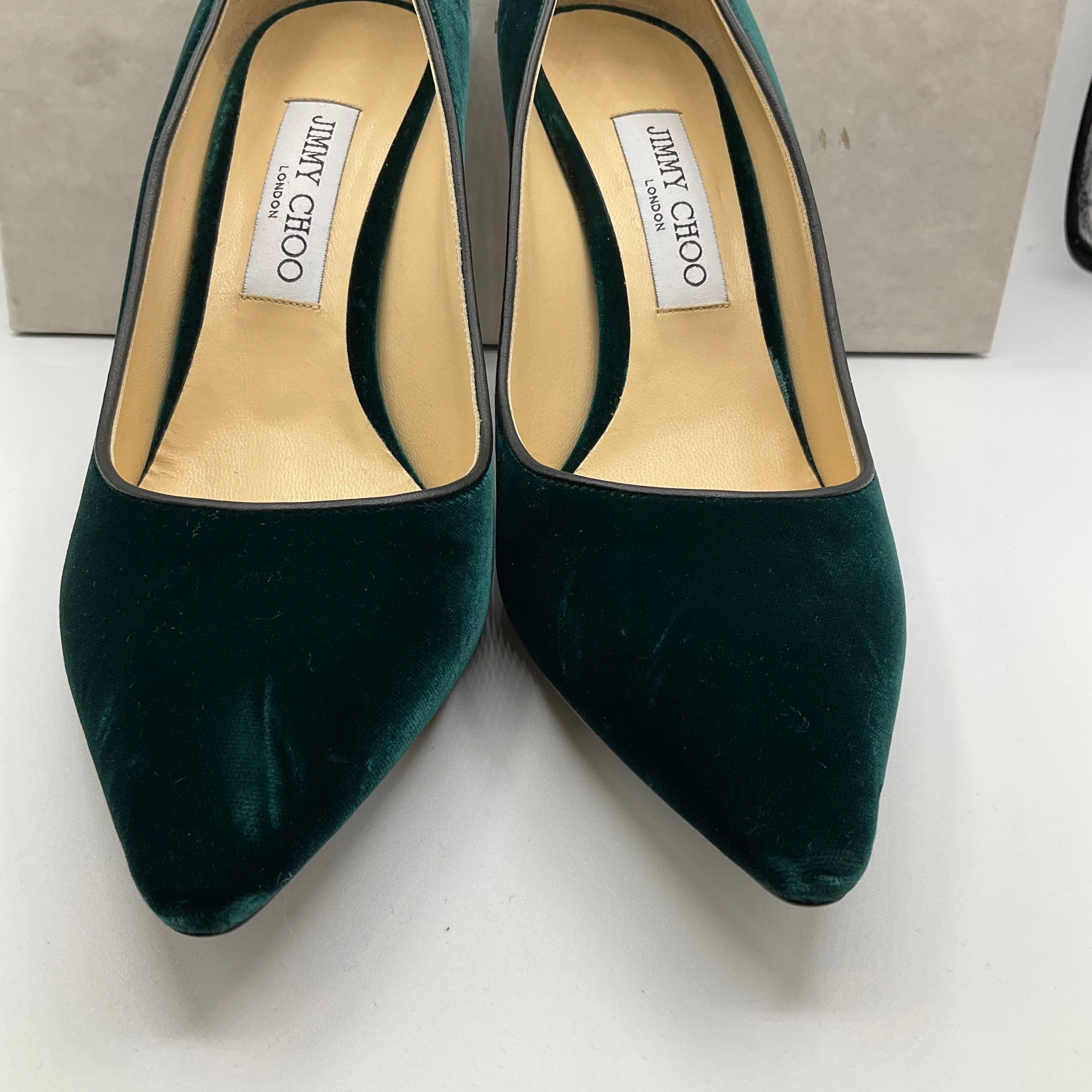 High Heels Sandals Shoes Heels Stiletto By Jimmy Choo In Green, Size: 9.5