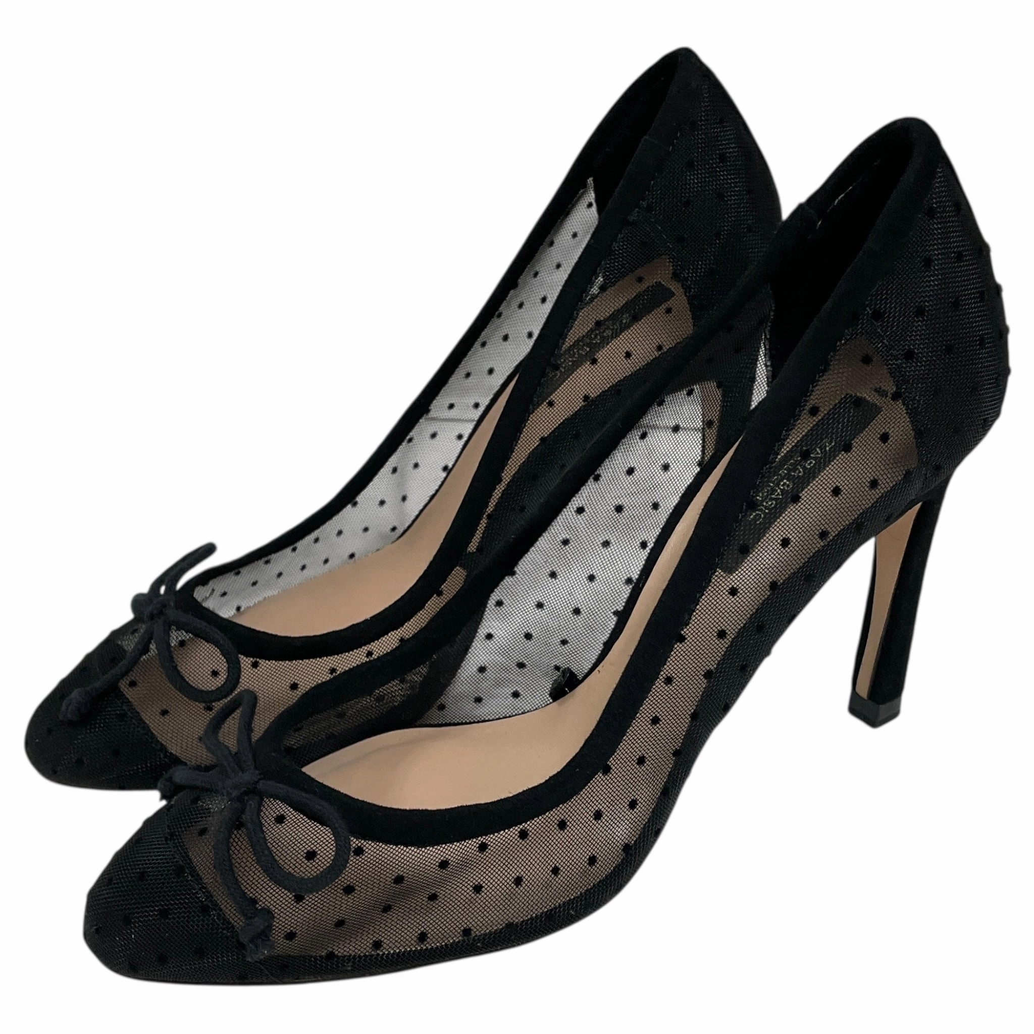 SHOES HEELS STILETTO by ZARA BASIC In BLACK, Size: 5.5 Flip Flops With High Heels