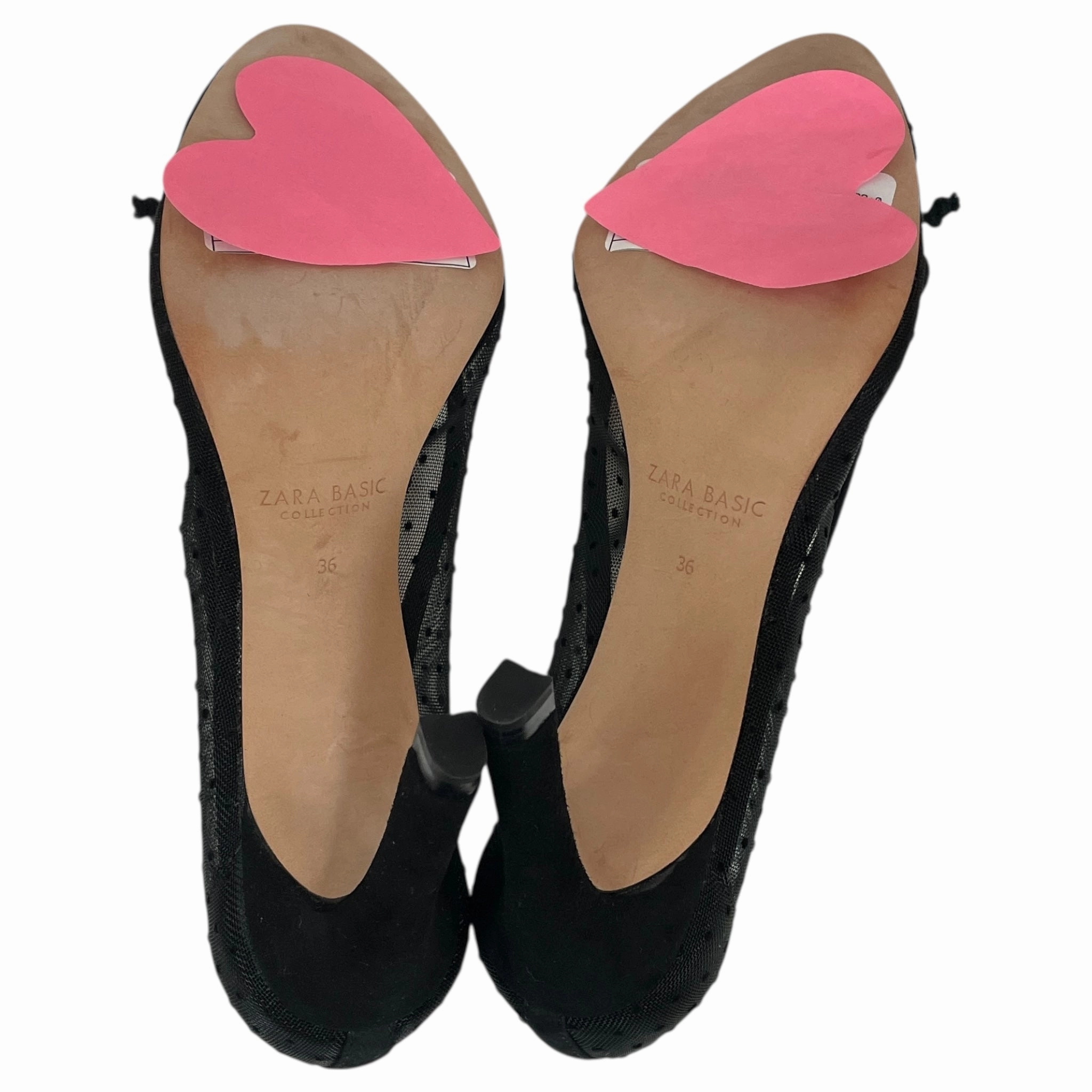 High Boots No Heel SHOES HEELS STILETTO by ZARA BASIC In BLACK, Size: 5.5