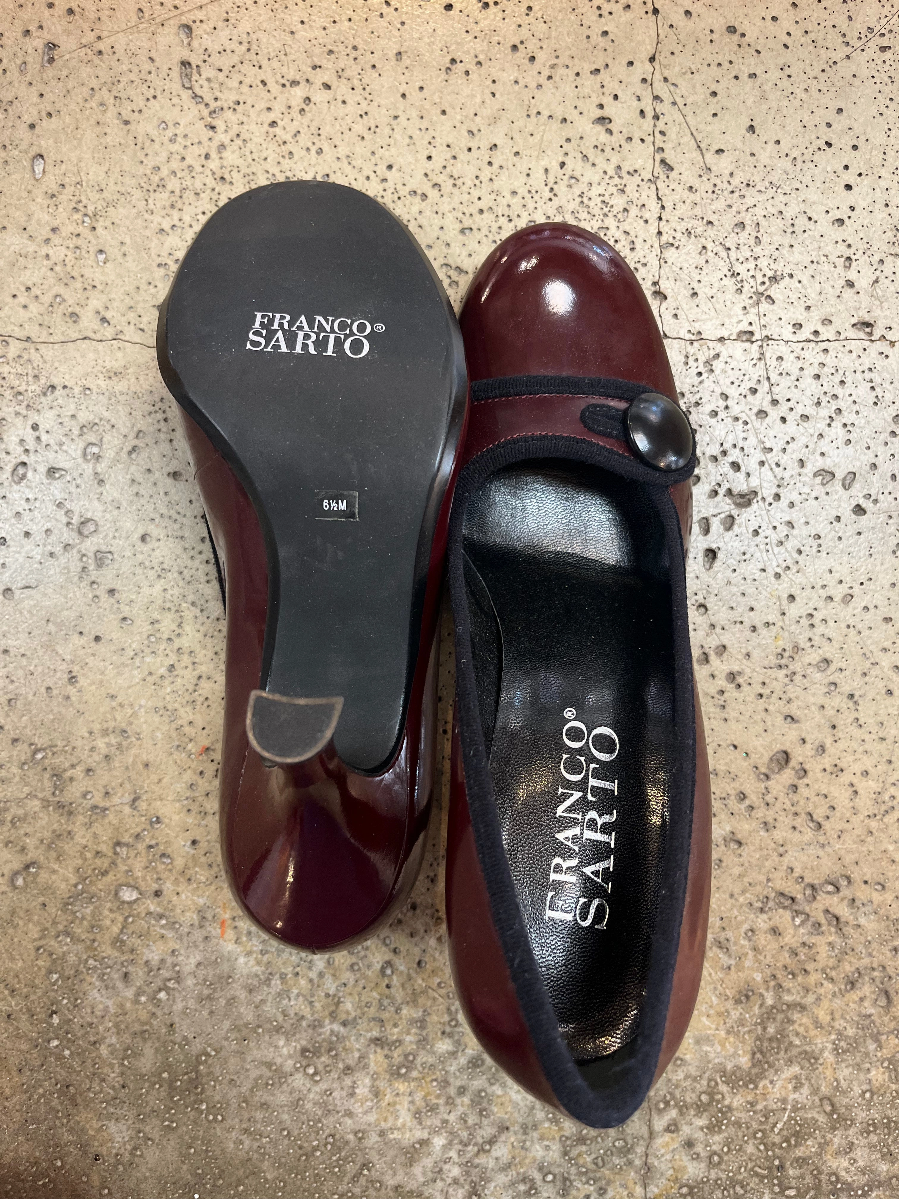 Leather Knee Boots No Heel Franco Sarto Leather Red Heels (Size 6.5)