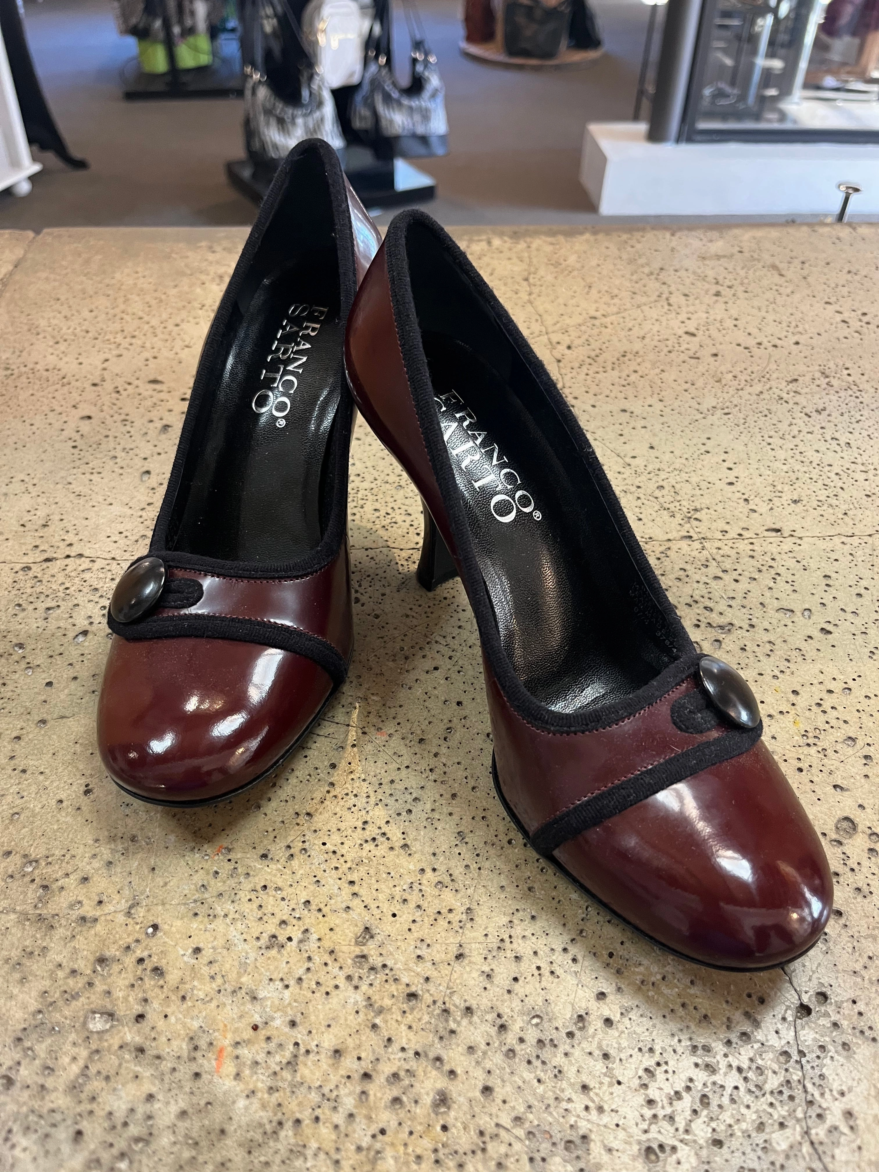High Heel Tip Replacement Franco Sarto Leather Red Heels (Size 6.5)