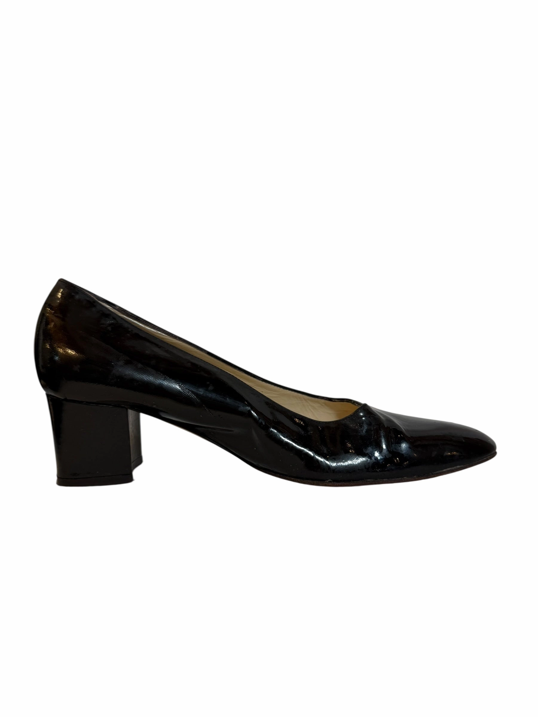 High Heel Nudes Esino Women's Black Patent Leather Heels (Size 4