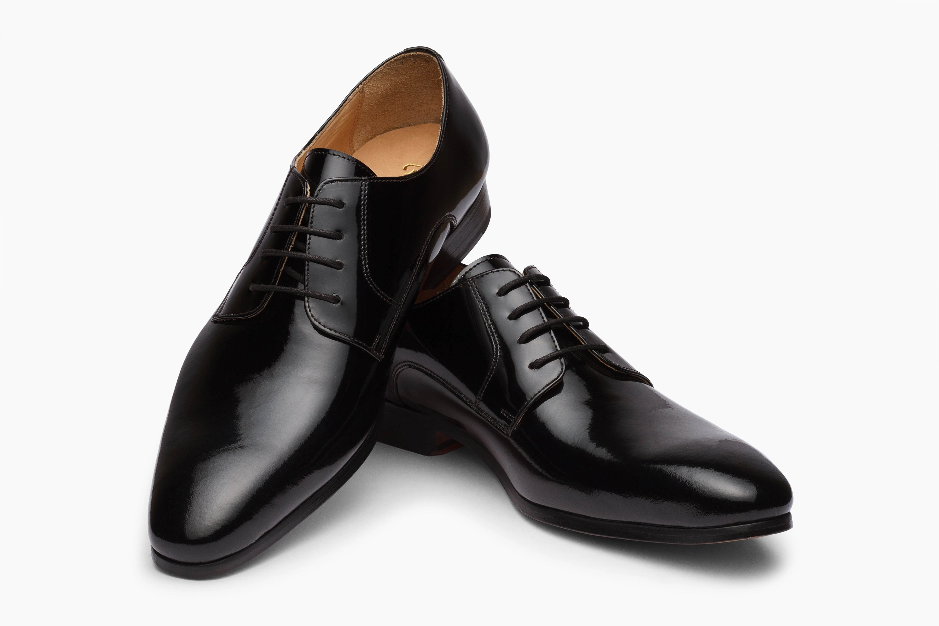 Derby Shoes Chunky Plain Derby - Patent Black