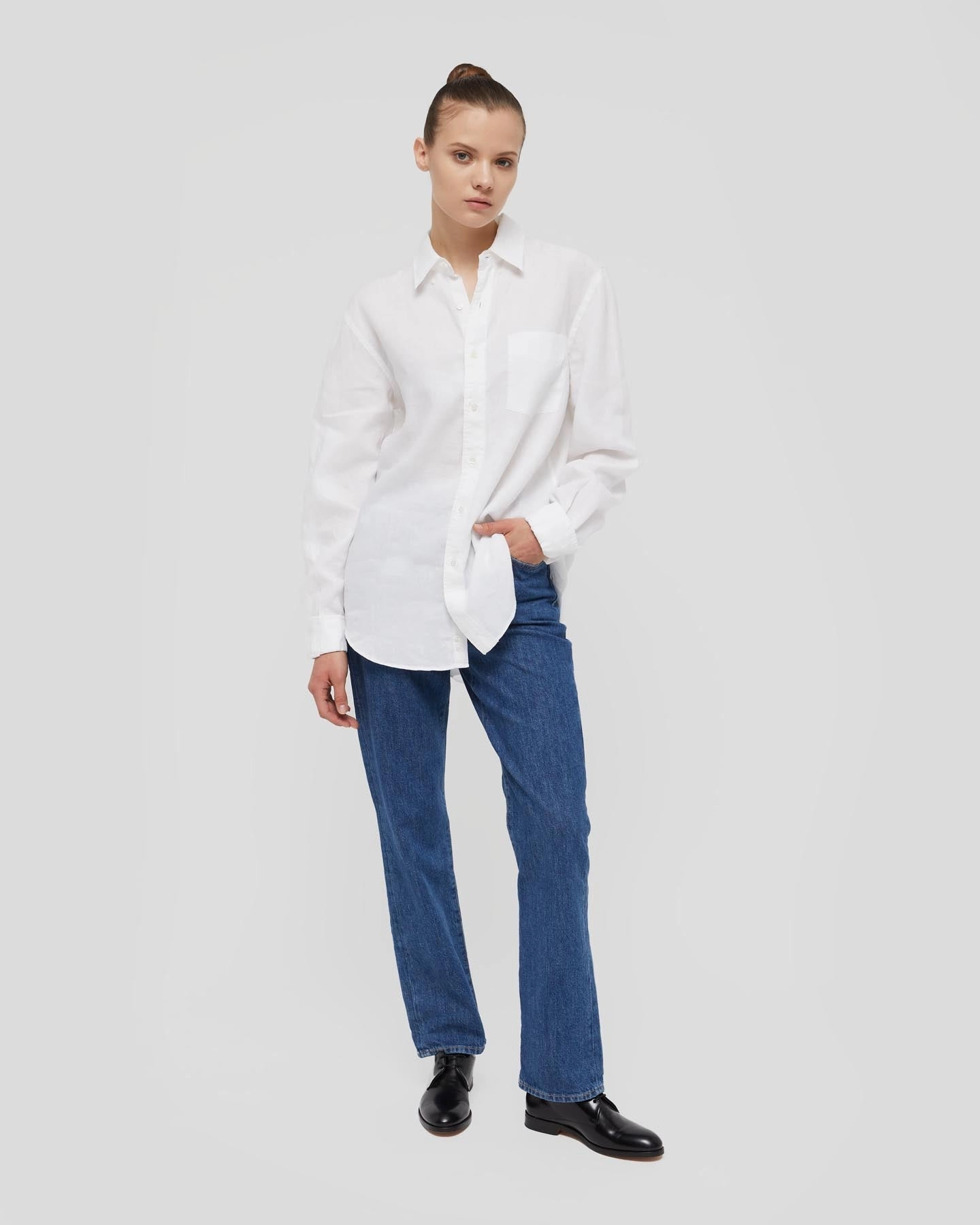 Lace Up Ballet Shoes Pena Leather Derby Shoe